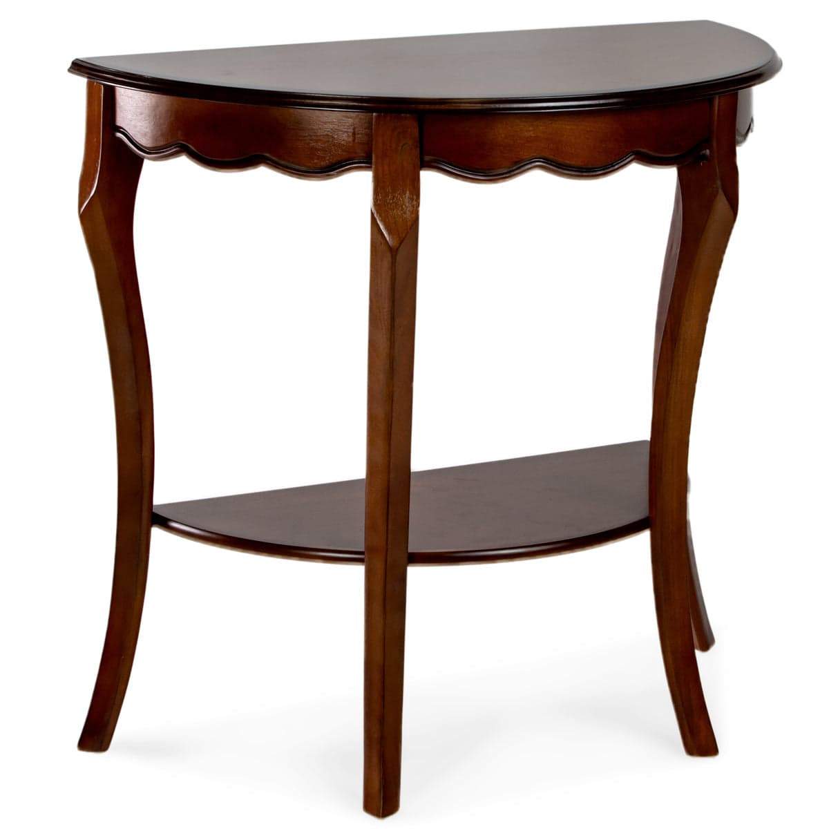 Half Moon Console Table HR014 Cherry Finish — product photograph