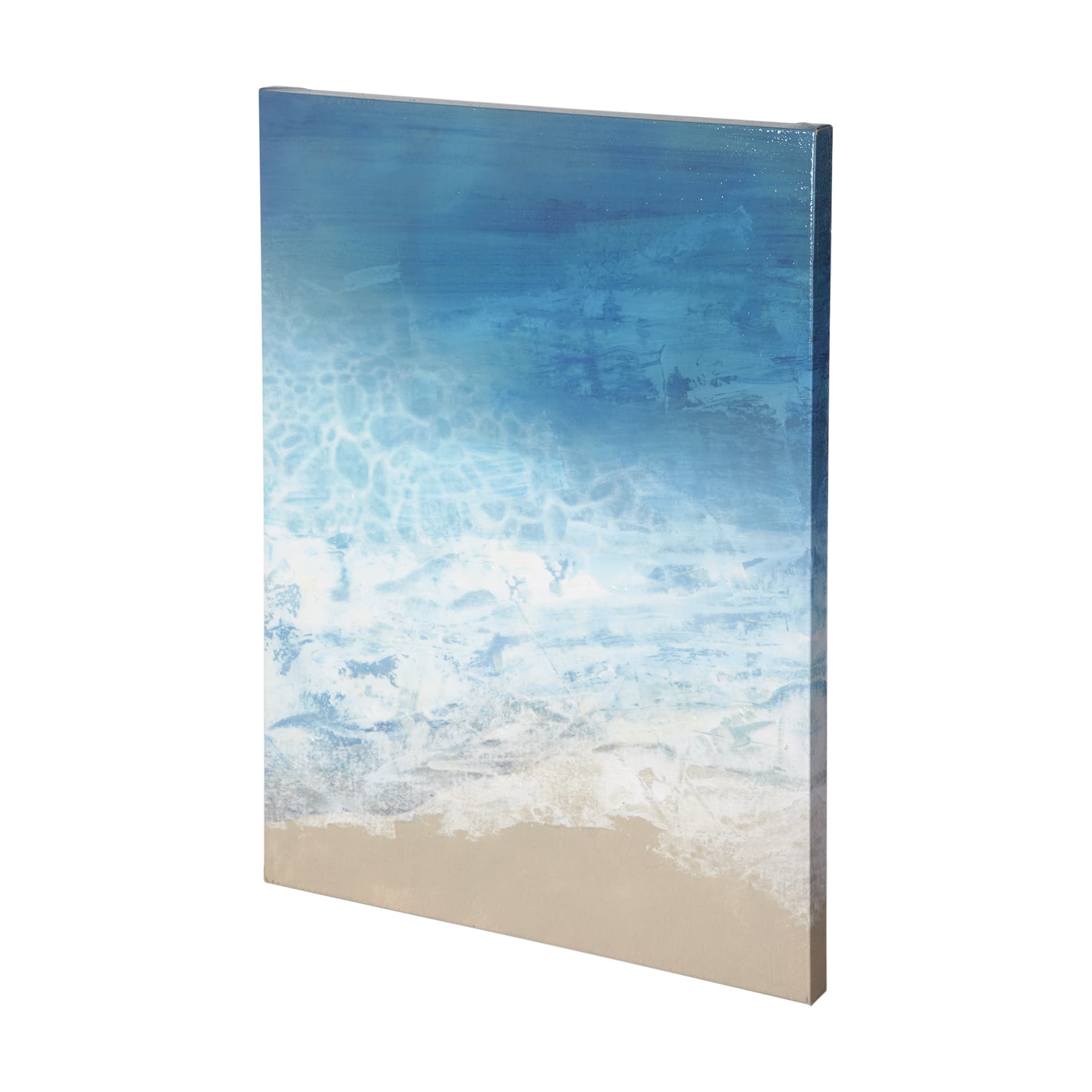 Ebb & Flow I by Victoria Borges a Hand Embellished Textured Canvas — product photograph