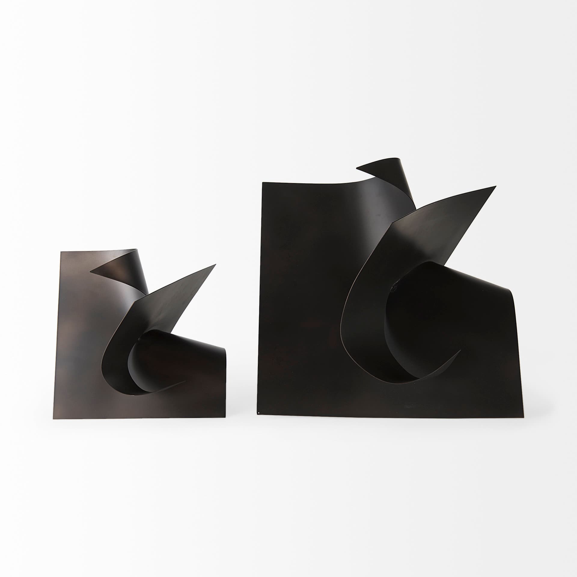 Francesca 18.1L x 18.1W x 18.1H Black Metal Sculptural Decorative Object — product photograph