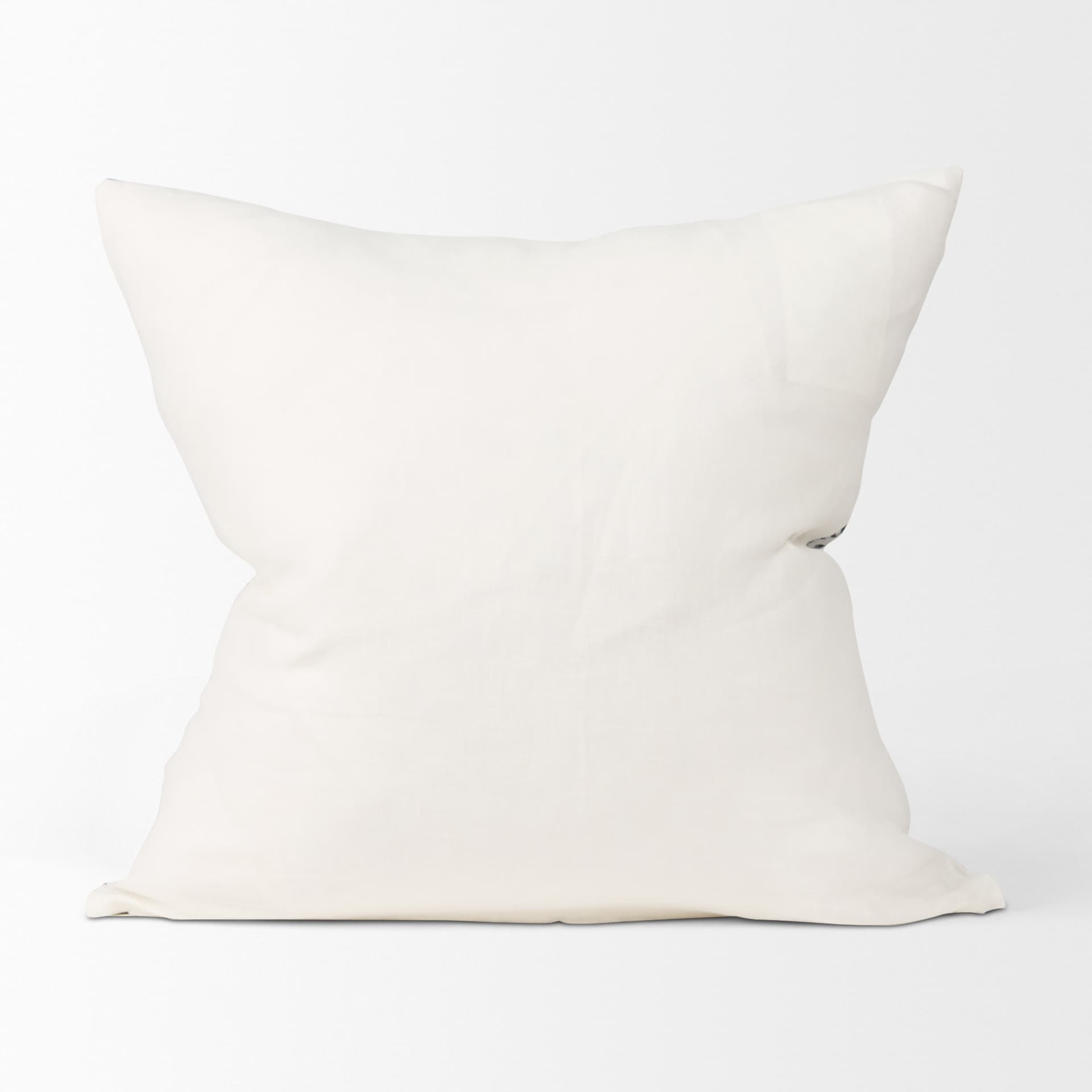 Jenna 22x22 Cream w/ Black Print Linen Square Decorative Pillow Cover — product photograph