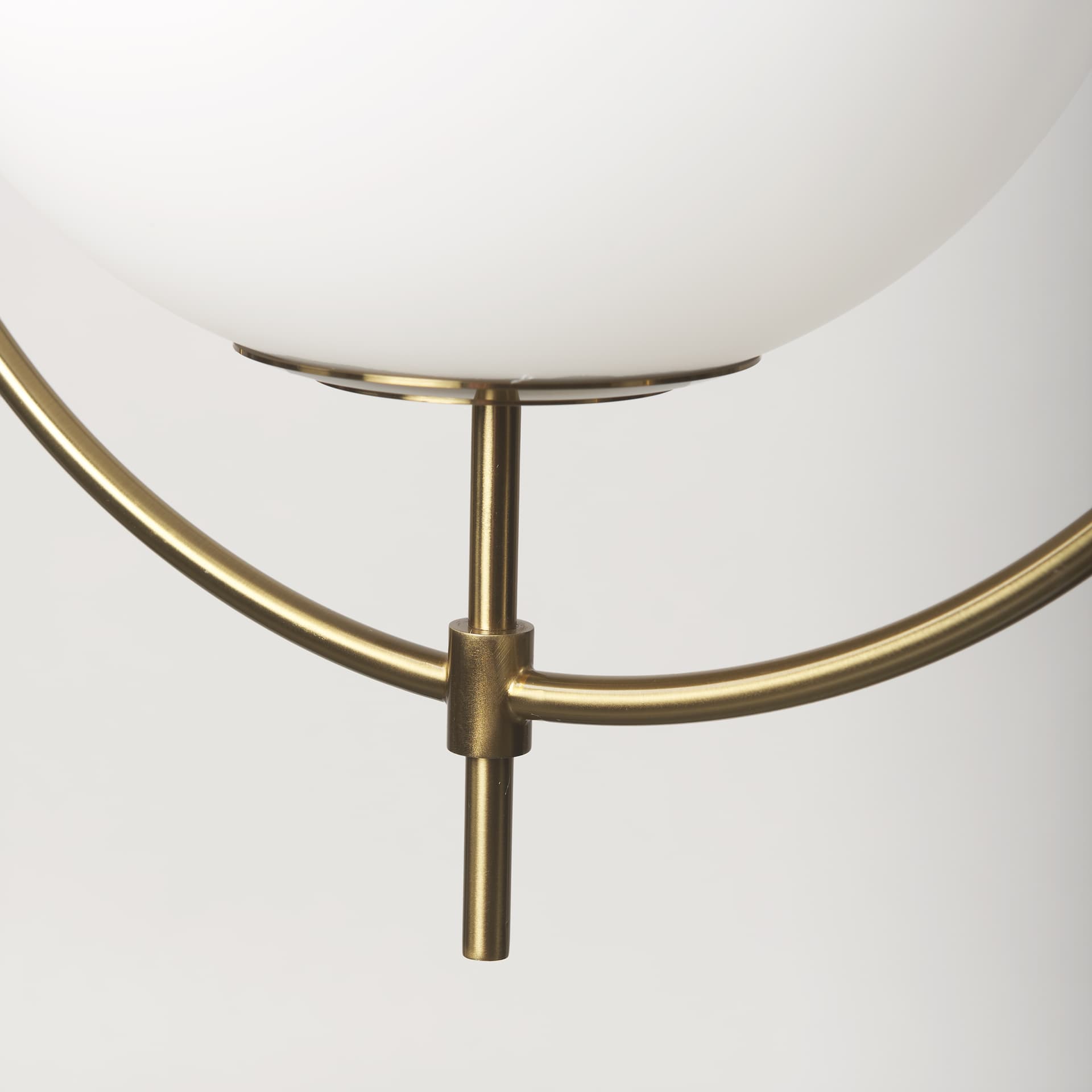 Farrah Frosted Glass Globe w/ Gold Metal Pendant Light — product photograph