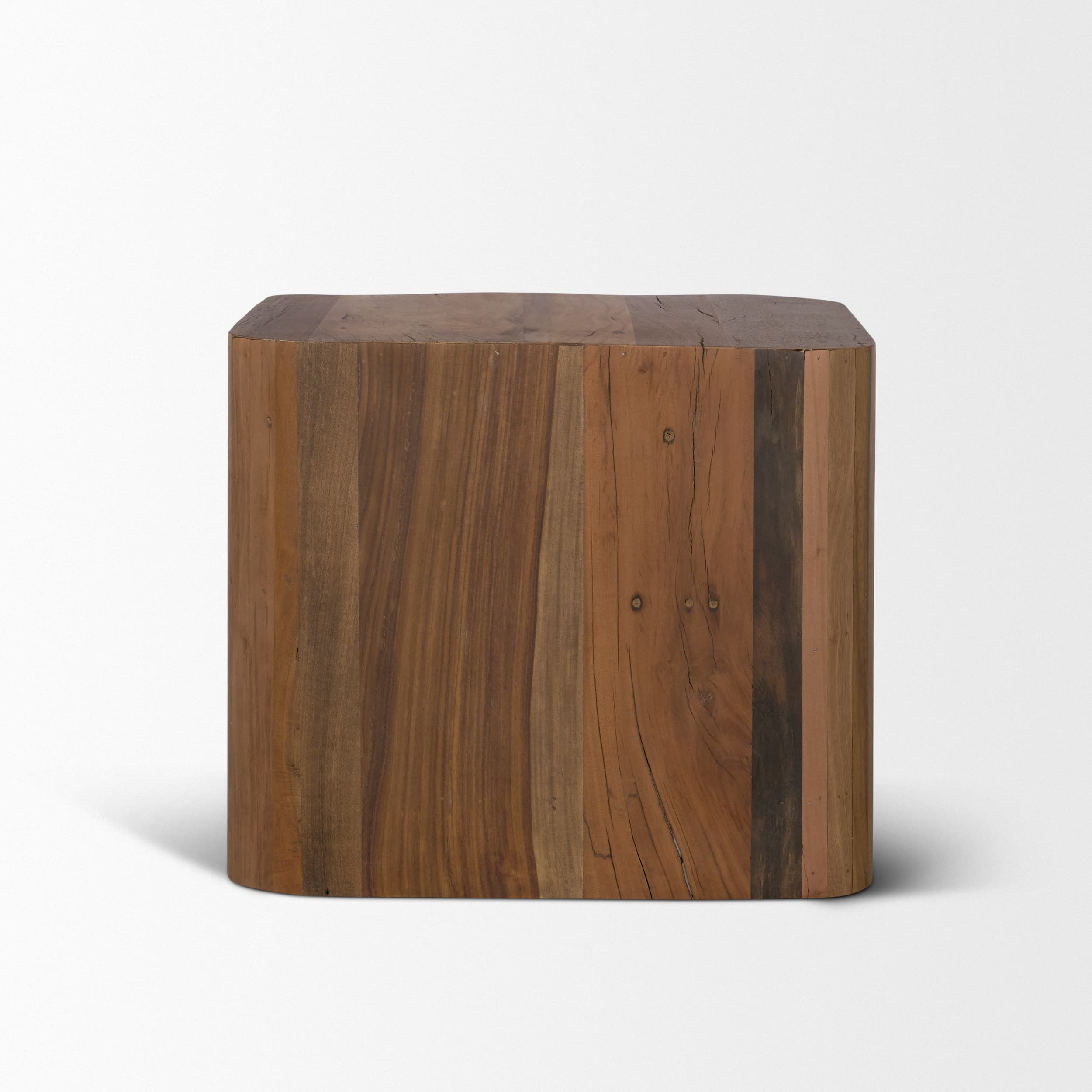 Dunmore Solid Wood Rectangular Open Shelf Side Table — product photograph