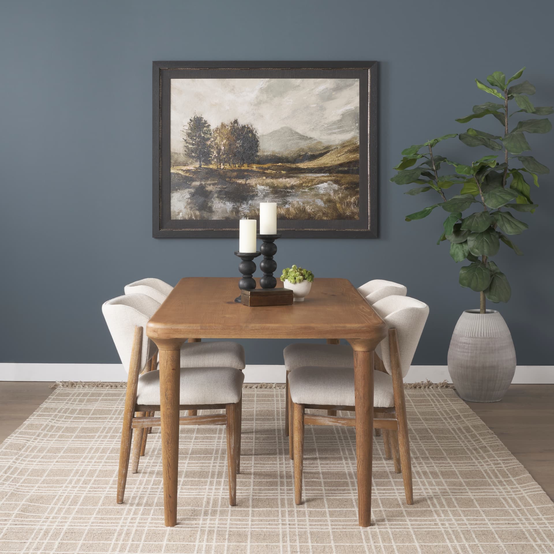 Suvan 72"L x 36"W Rectangular Dining Table | Modern | Light Brown Wood | Seats 6 — product photograph