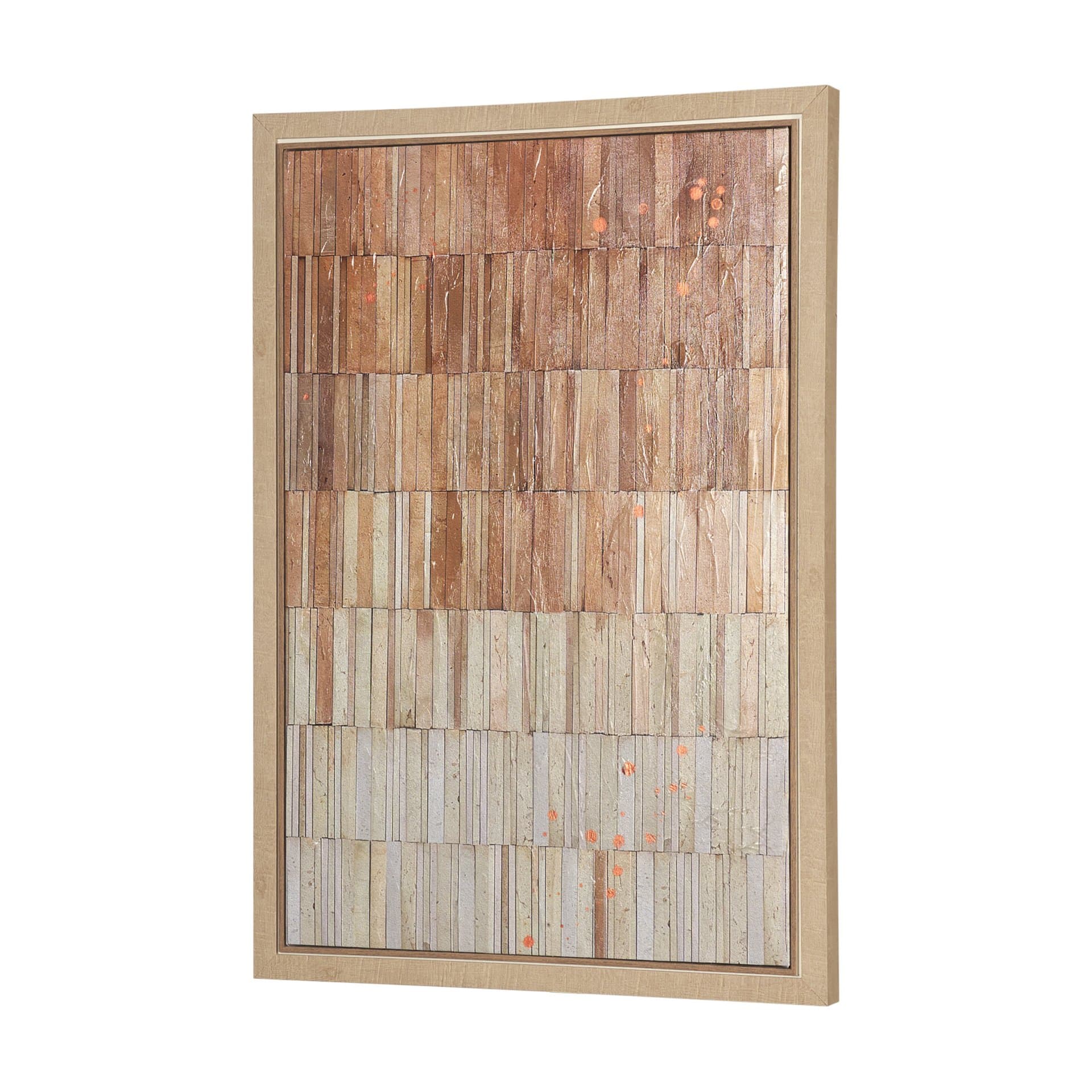 Terracotta Wall II by Flora Kouta Hand-Embellished Textured Framed Canvas Artwork — product photograph