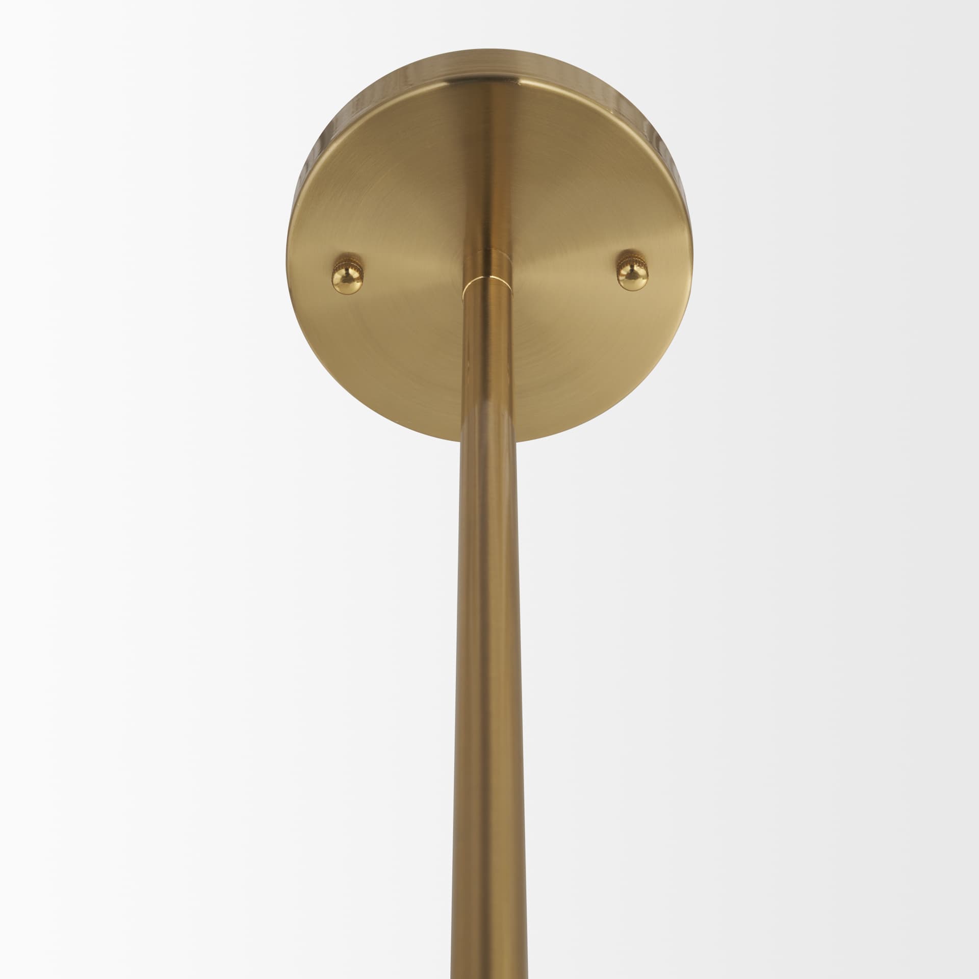Cybill Brushed Brass w/ White Metal Shade 1-Light Wall Pendant — product photograph
