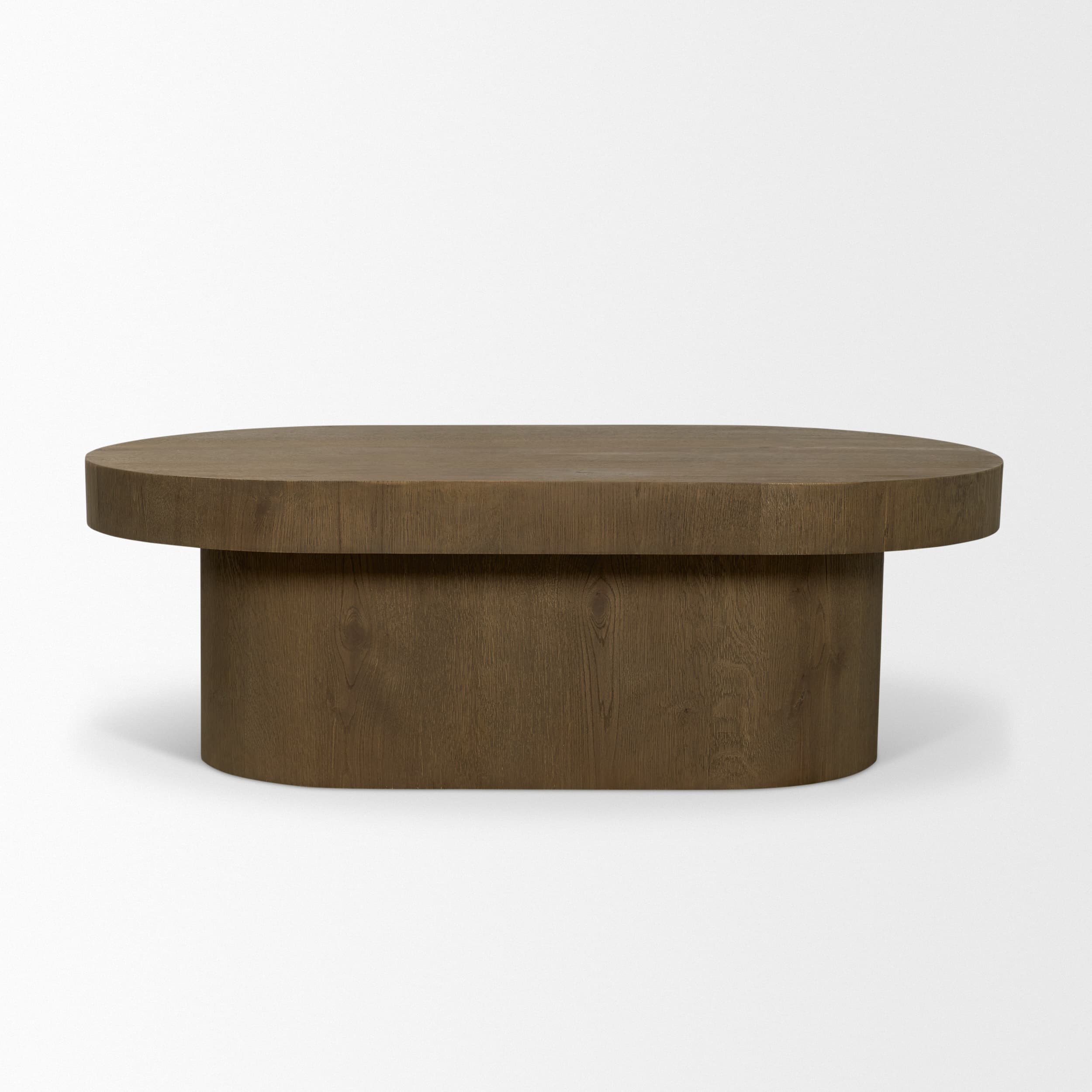 Lyonne Oblong Medium Brown Oak Wood Coffee Table — product photograph