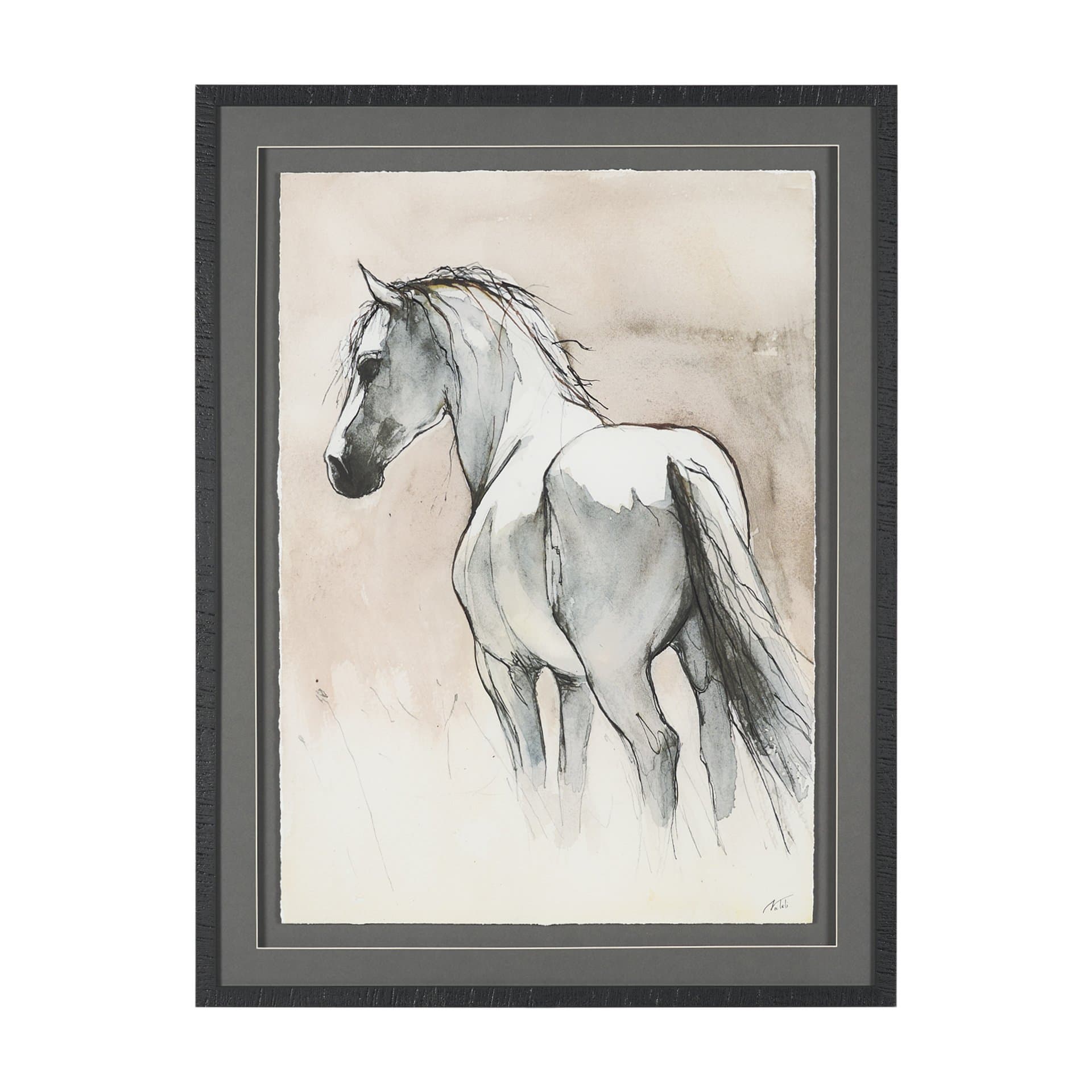 Elegant Beauties I by Mercana Studio Hand-Embellished Framed Artwork Matted under Glass — product photograph