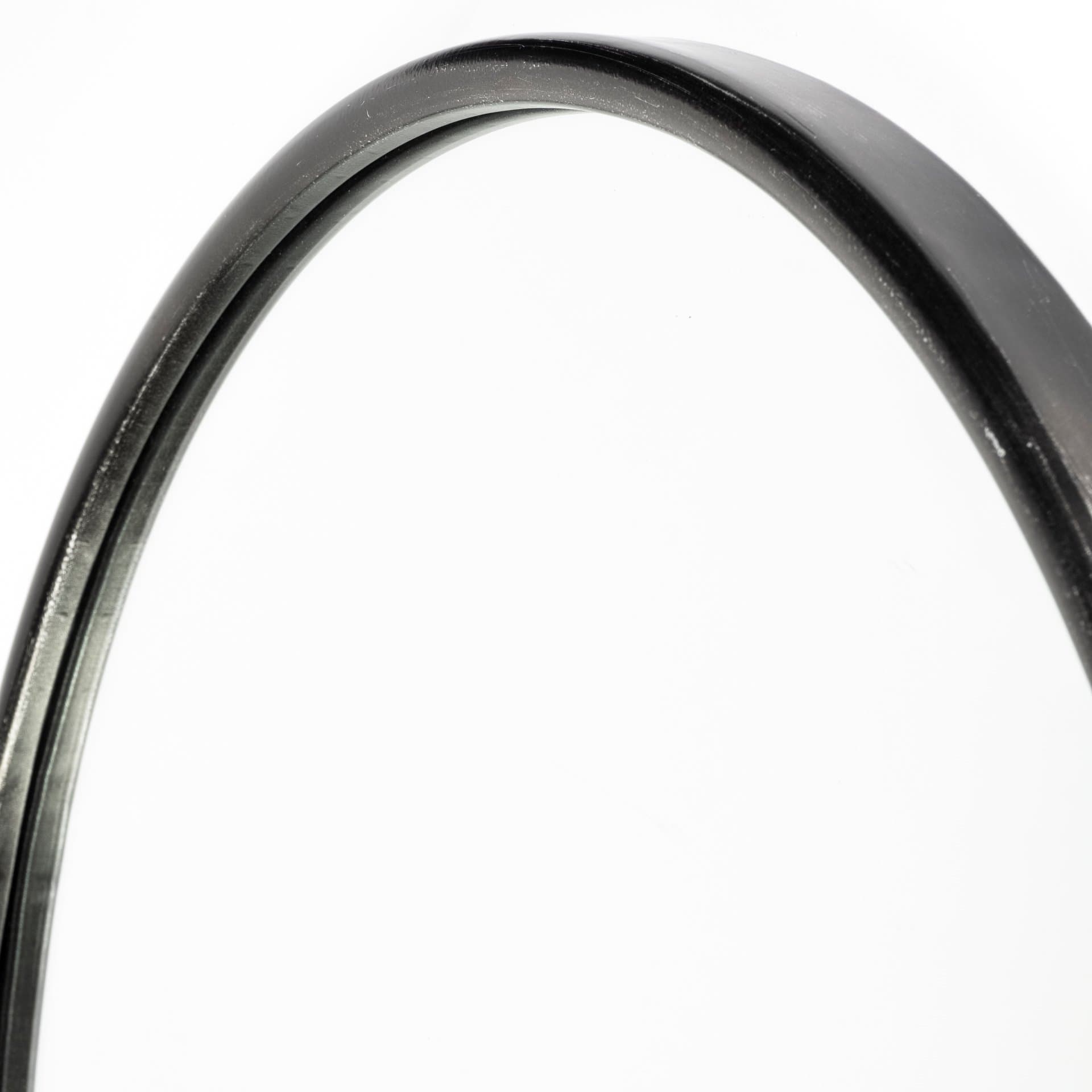 Sylvia II 24"x35" Oval Black Metal Frame Mirror — product photograph