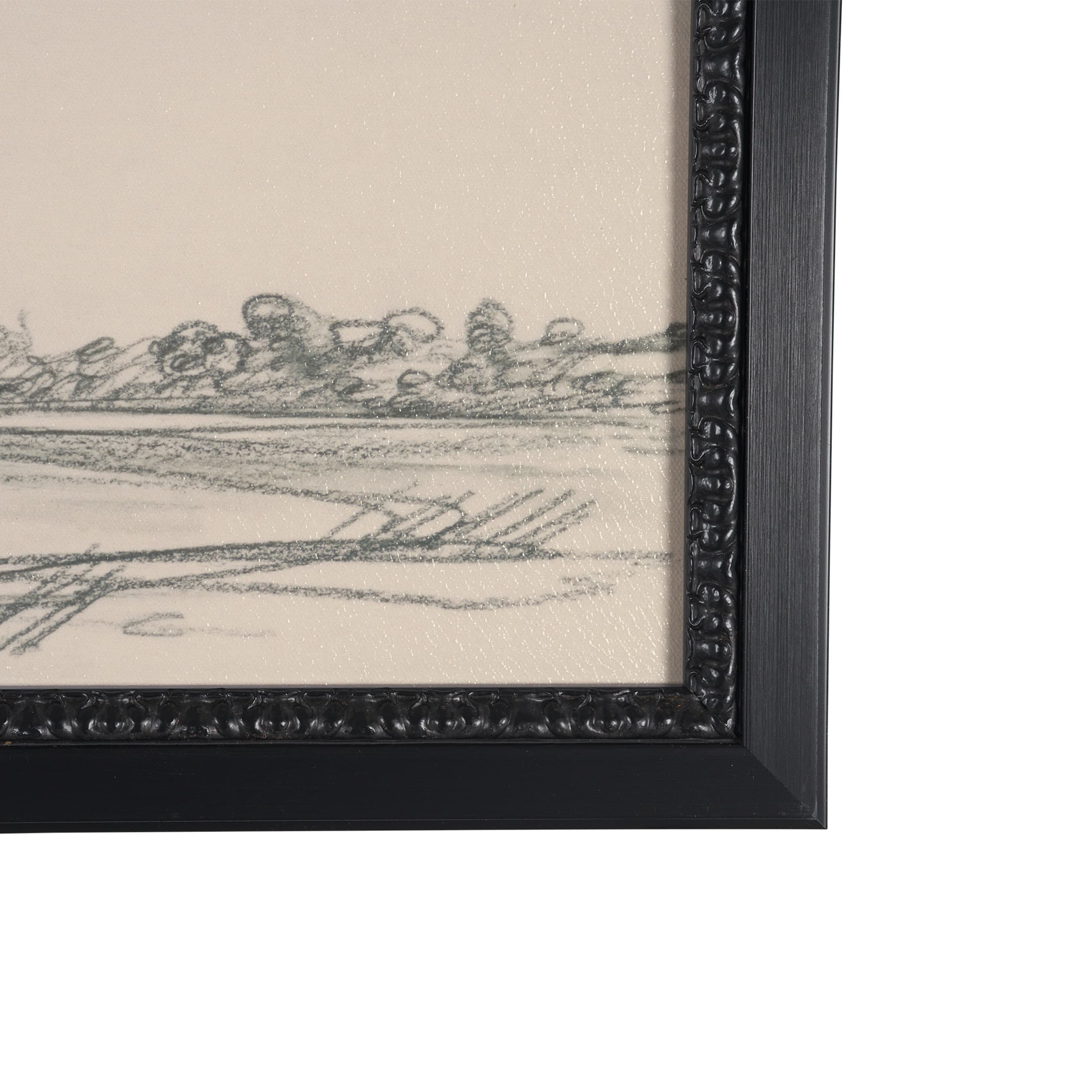 Landscape in Graphite No.1 by Mercana Studio Textured Framed Artwork Matted — product photograph