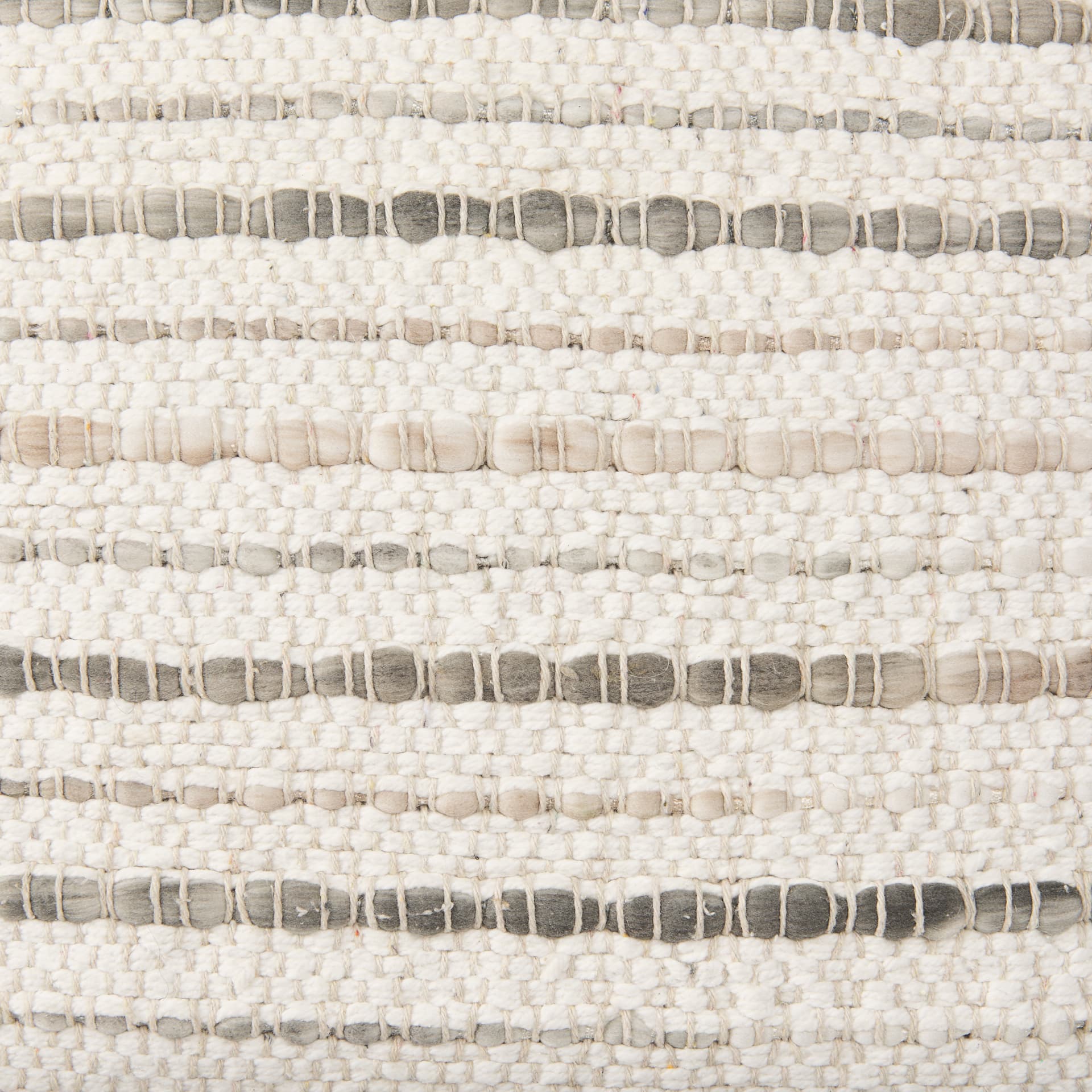 Kodi 20x20 Cream with Stripes Square Pillow Cover w/Non-Allergen Filler — product photograph