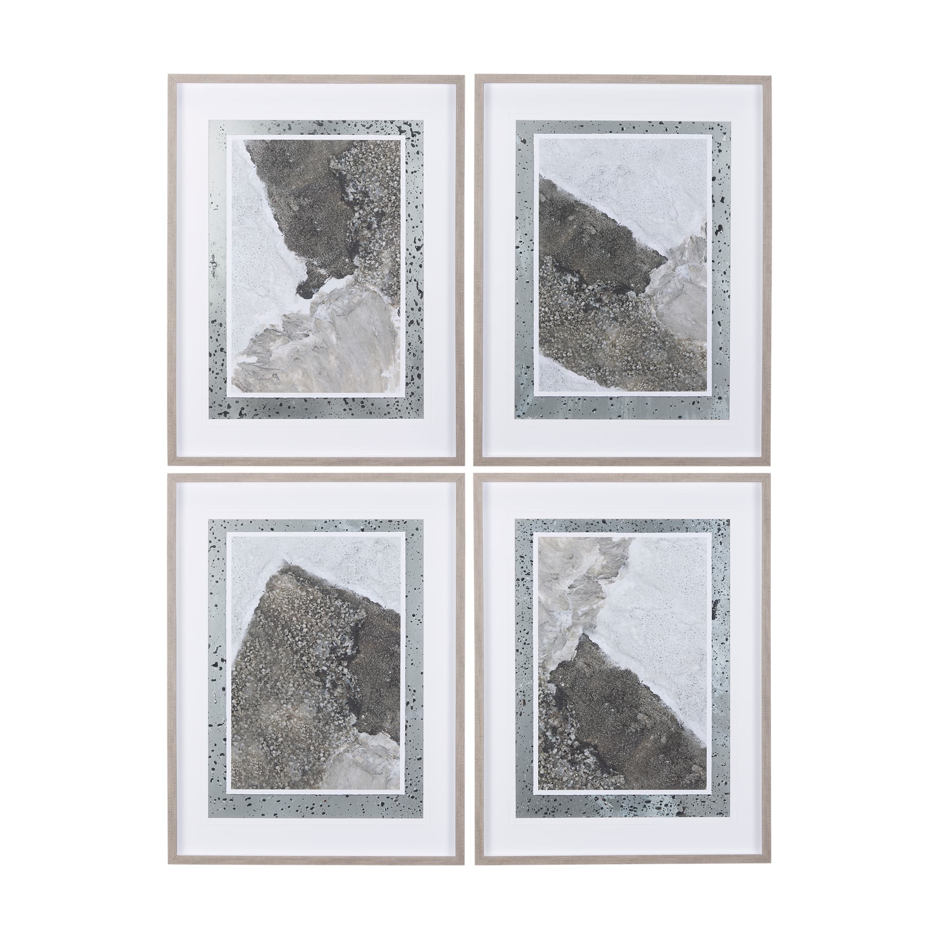 Mudslide IV by Mercana Studio a Hand Embellished Textured Framed Art Print Matted under Glass — product photograph