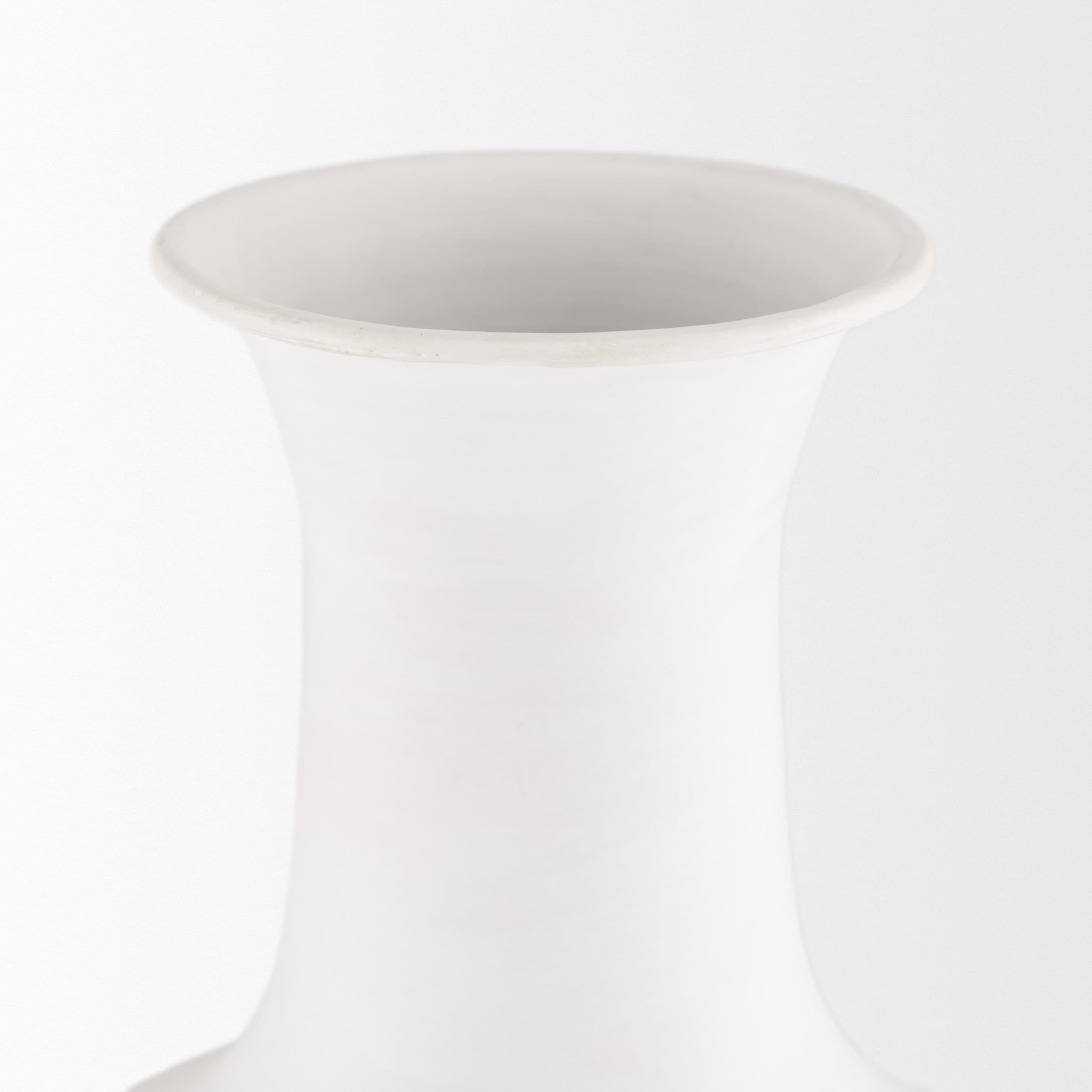 Toru Tall White w/ Grey Ombre Metal Vase — product photograph
