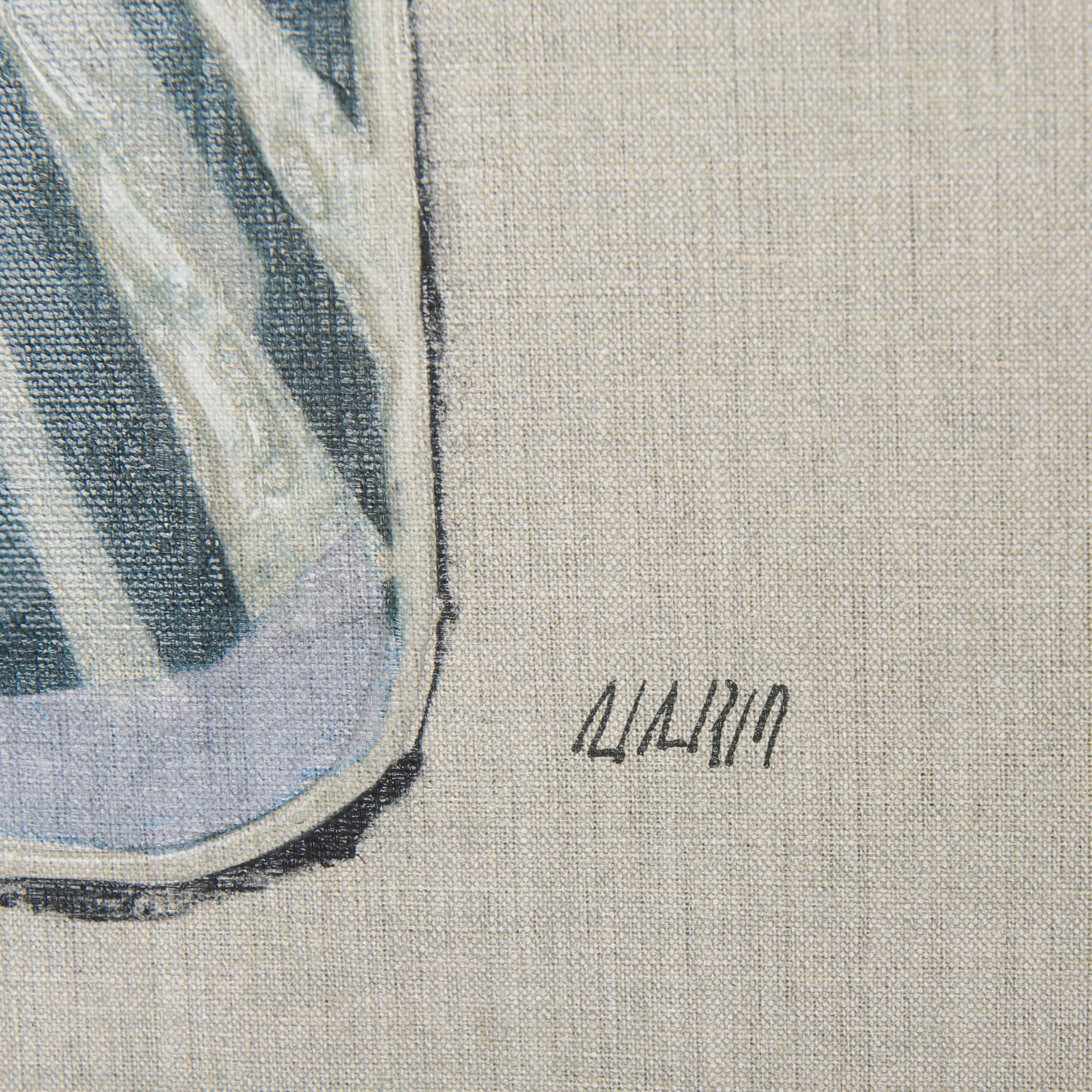 Moth Blue I by Mercana Studio a Hand Embellished Textured Canvas — product photograph