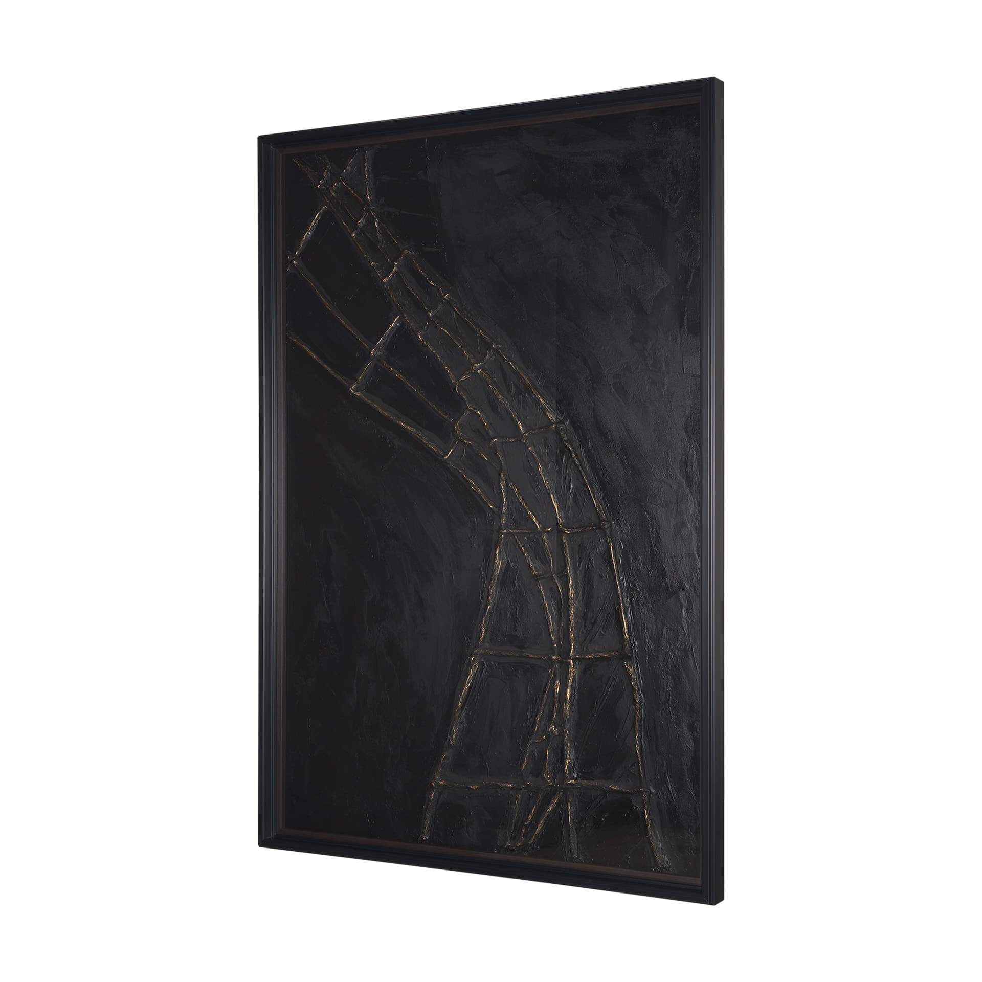 Descent I by Studio M a handmade Original Framed 3D Textured Artwork under Glass — product photograph