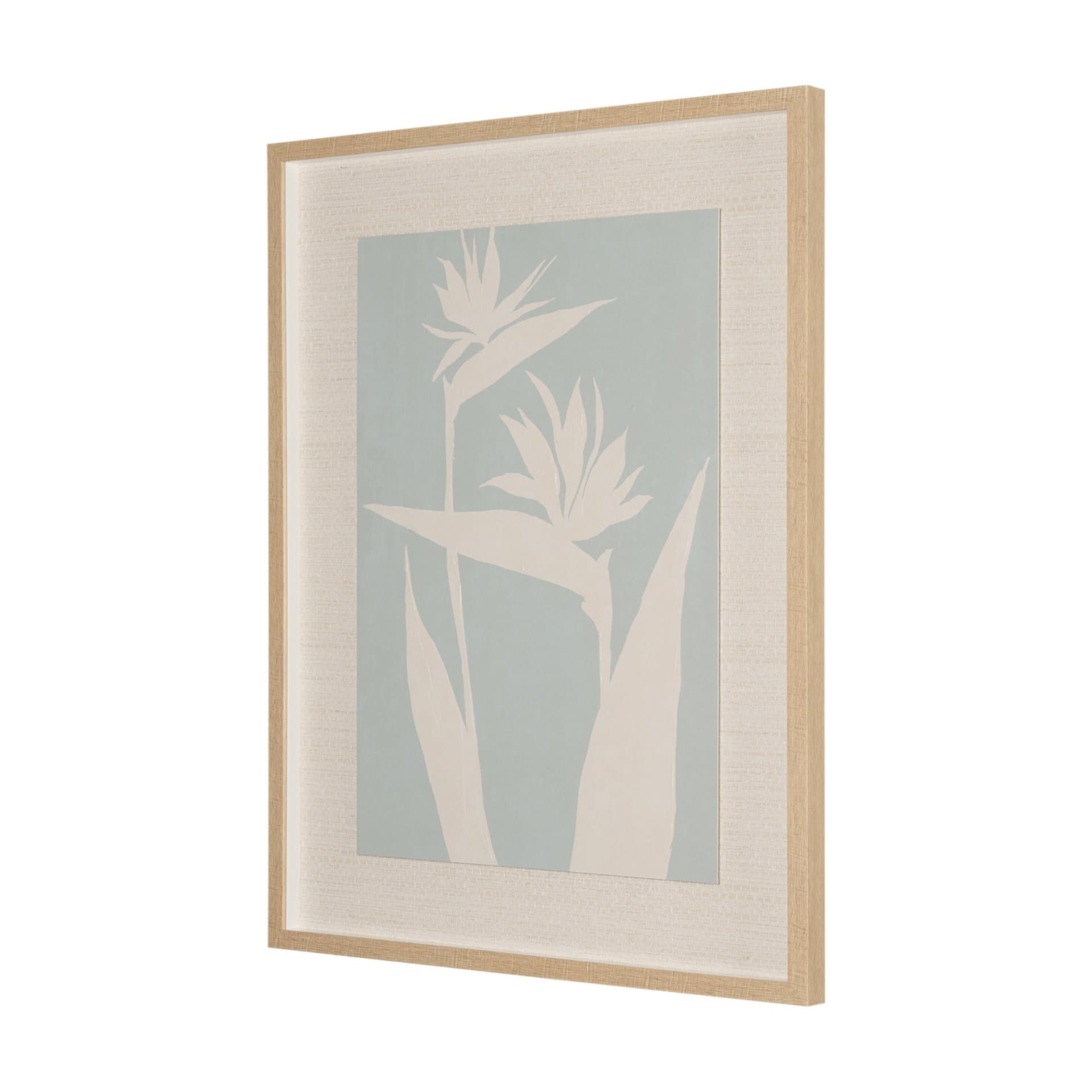 Verdant Silhouettes II by Hannah Dawson Hand Embelished Textured Framed Artwork Matted under Glass — product photograph