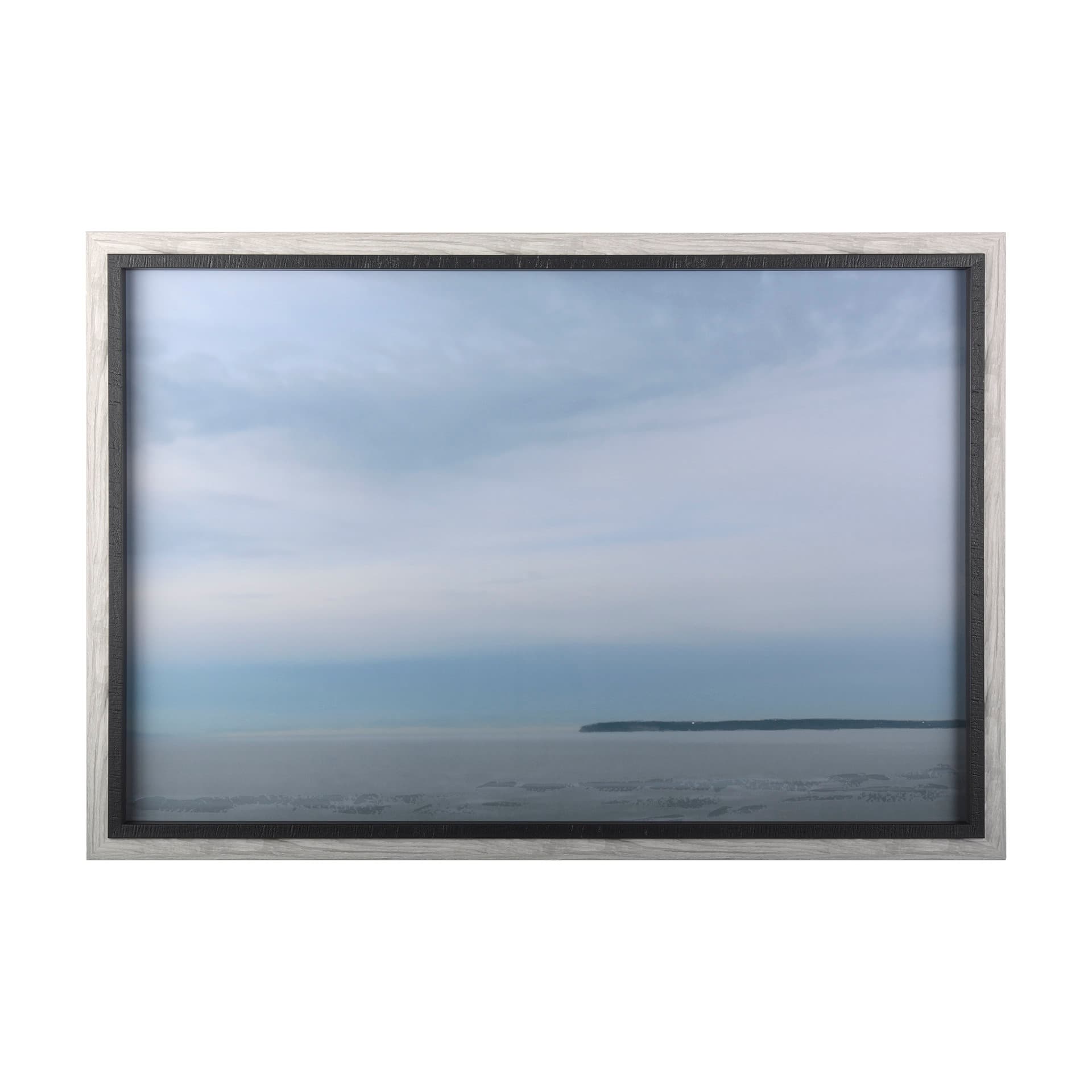 Point Roberts by Mercana Studio a Hand Embellished Textured Framed Photo Art Print Matted under Glas — product photograph