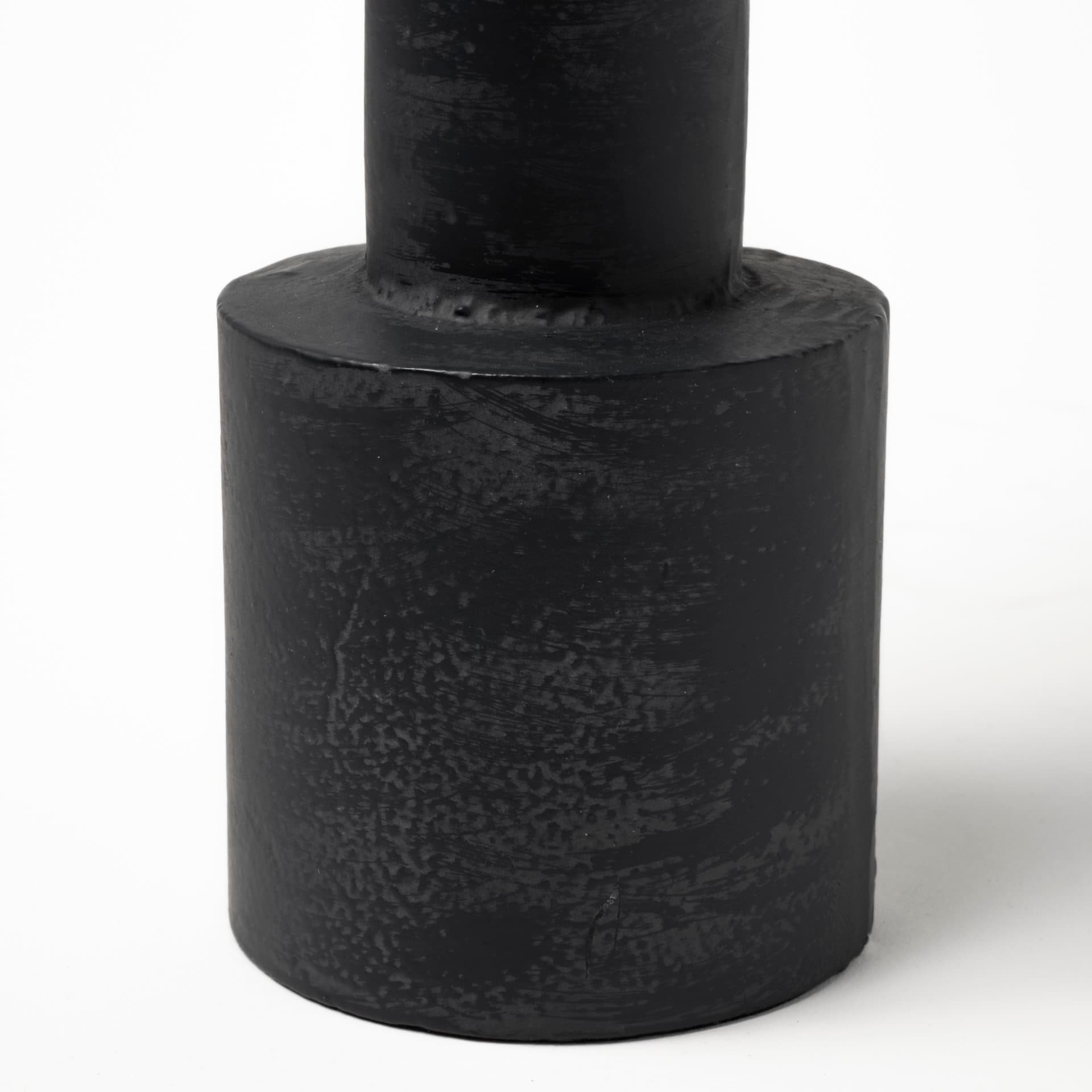 Bolton I 3.9L x 3.9W x 10.6H Black Metal Table Candle Holders — product photograph