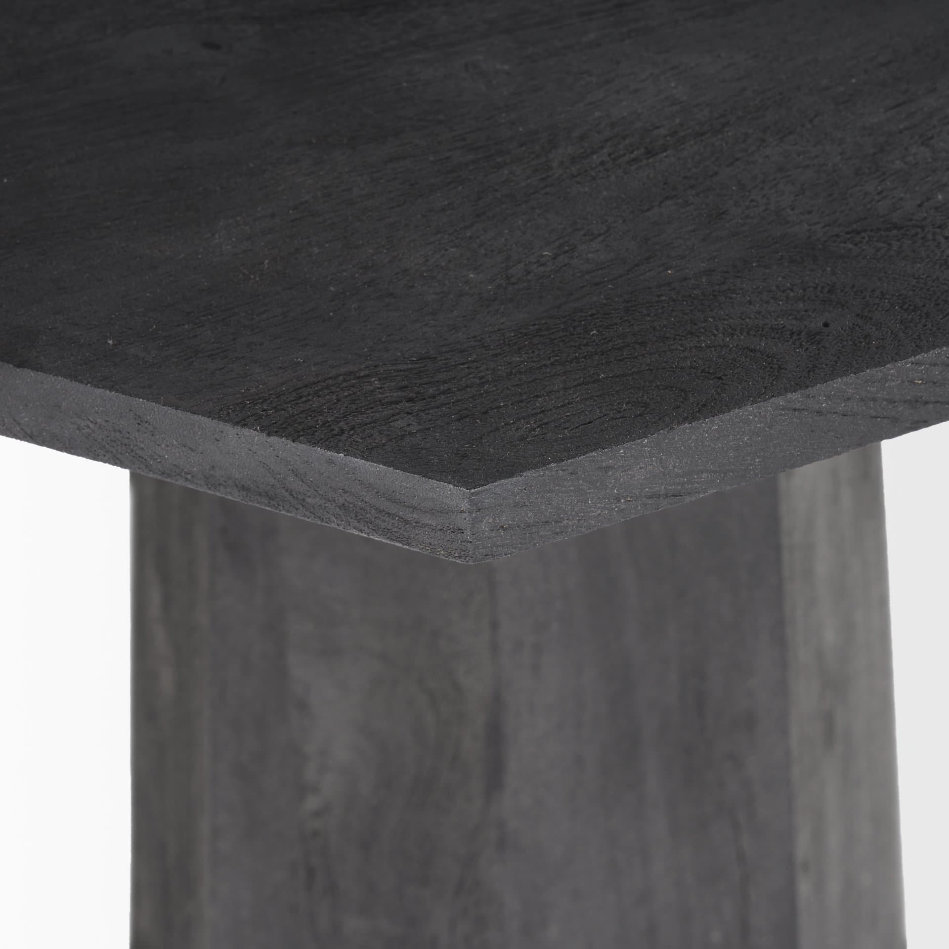 Maxine Hexagonal Black Wood Foyer Table — product photograph