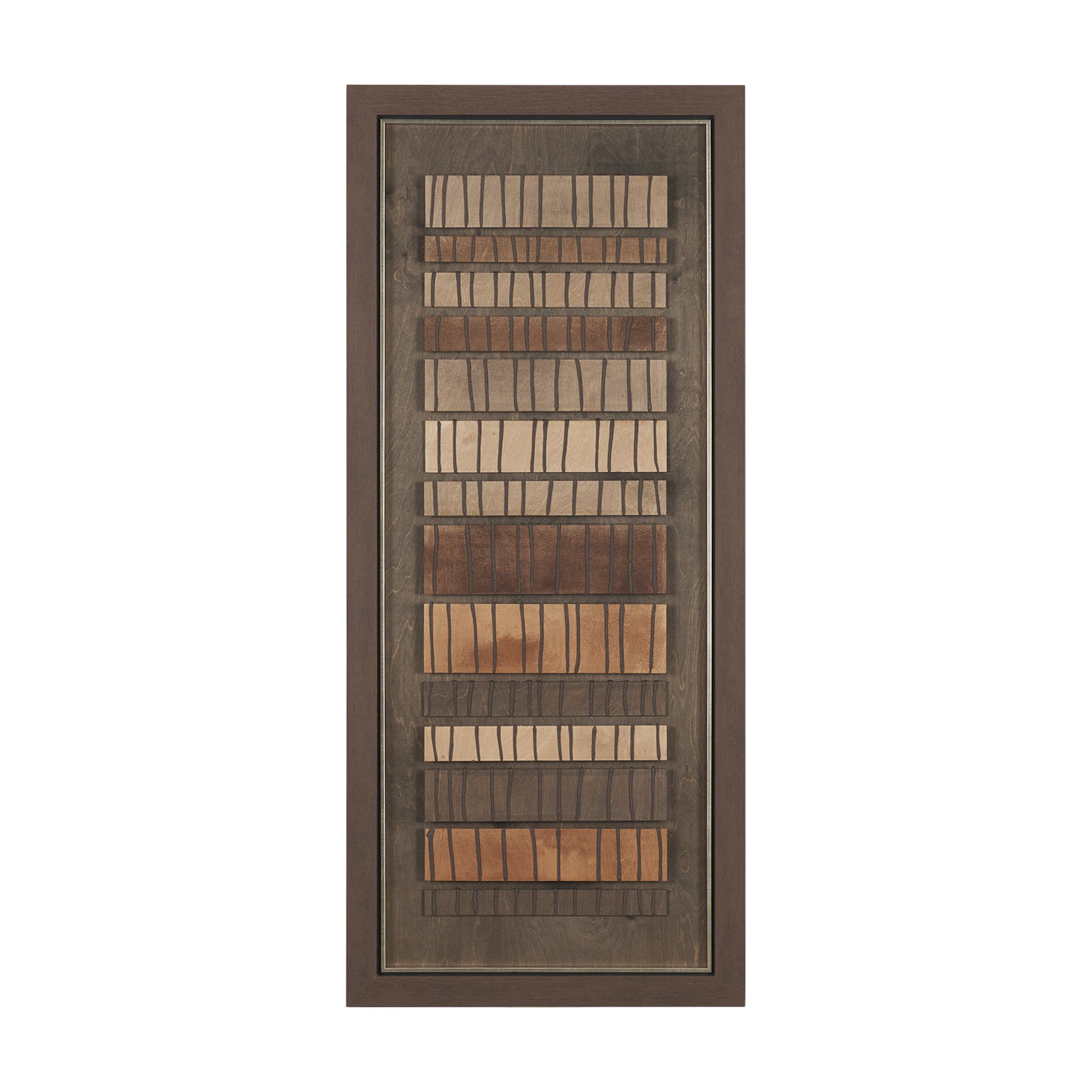 Timber Mosaic III by Mercana Studio Handmade Original Framed Artwork Matted — product photograph