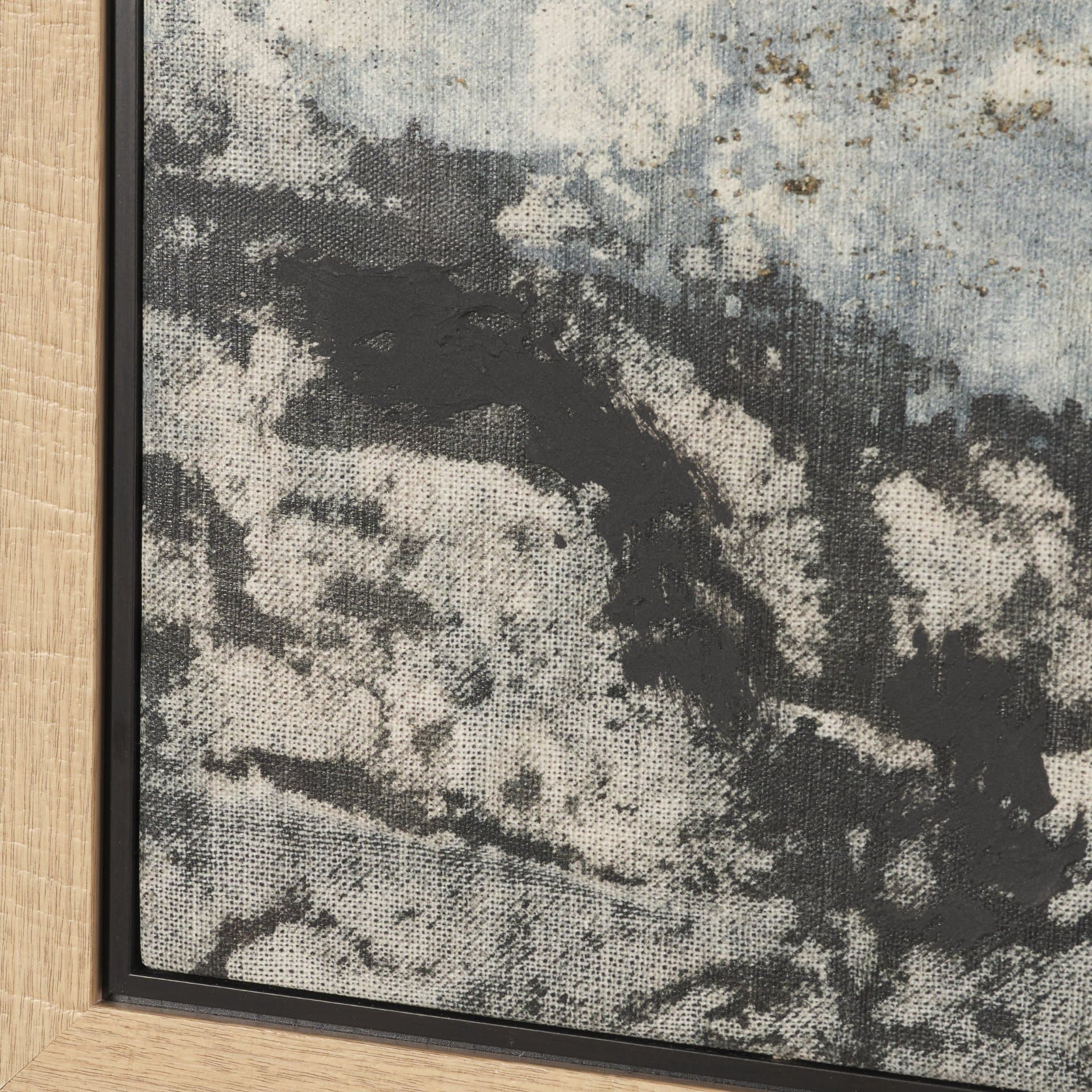 Textural Echo - Erosion by Kristine Hegre Hand-Embellished Textured Framed Canvas Artwork — product photograph