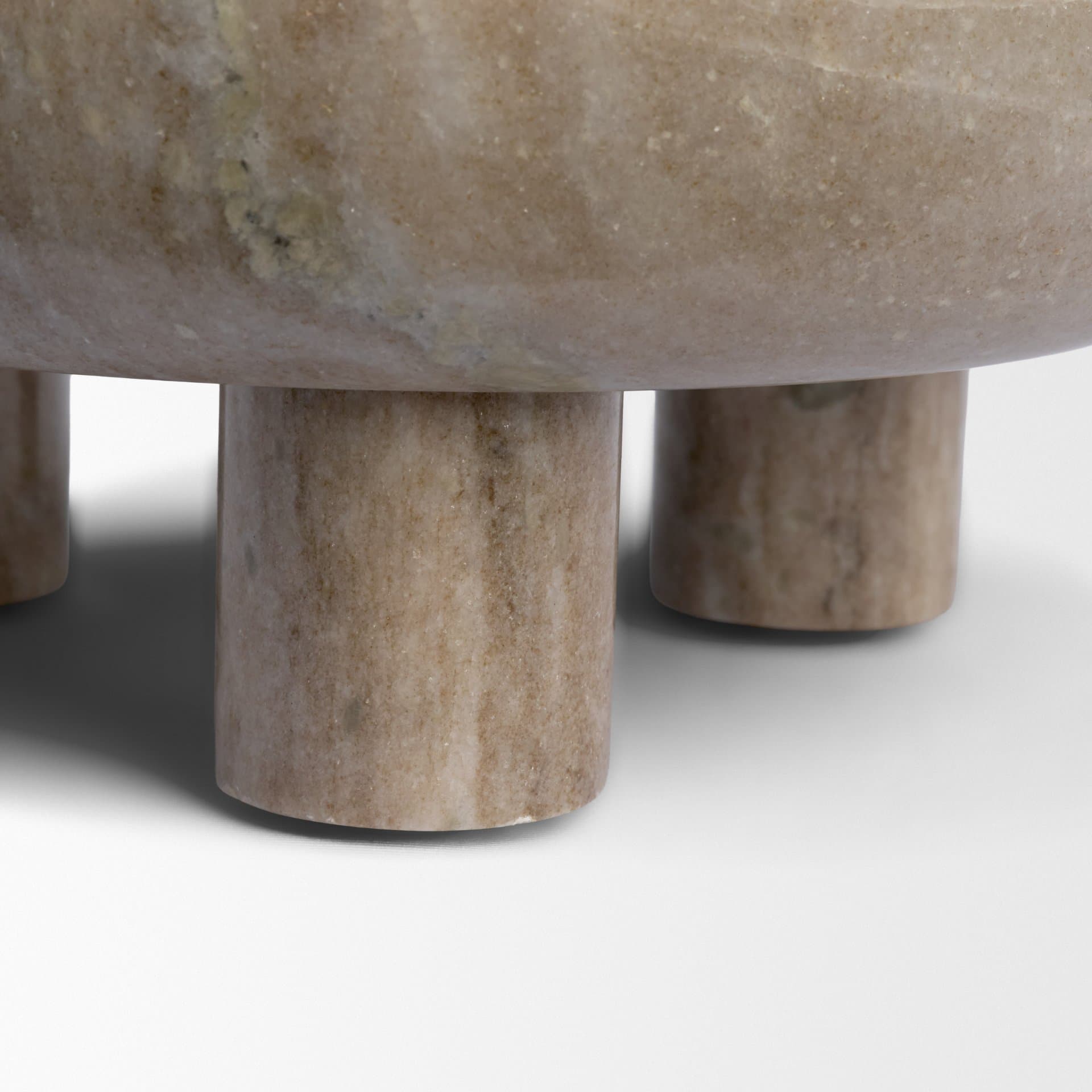 Vasca Gray Marble Decorative Pedestal Bowl — product photograph