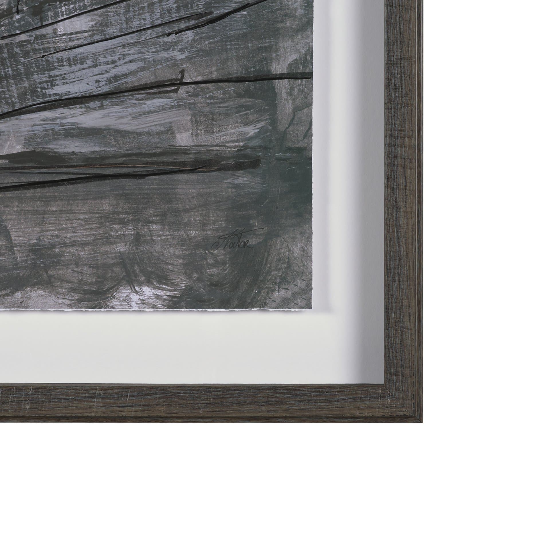 Community 3D by Mercana Studio Hand-Embellished Textured Framed Artwork Matted under Glass — product photograph