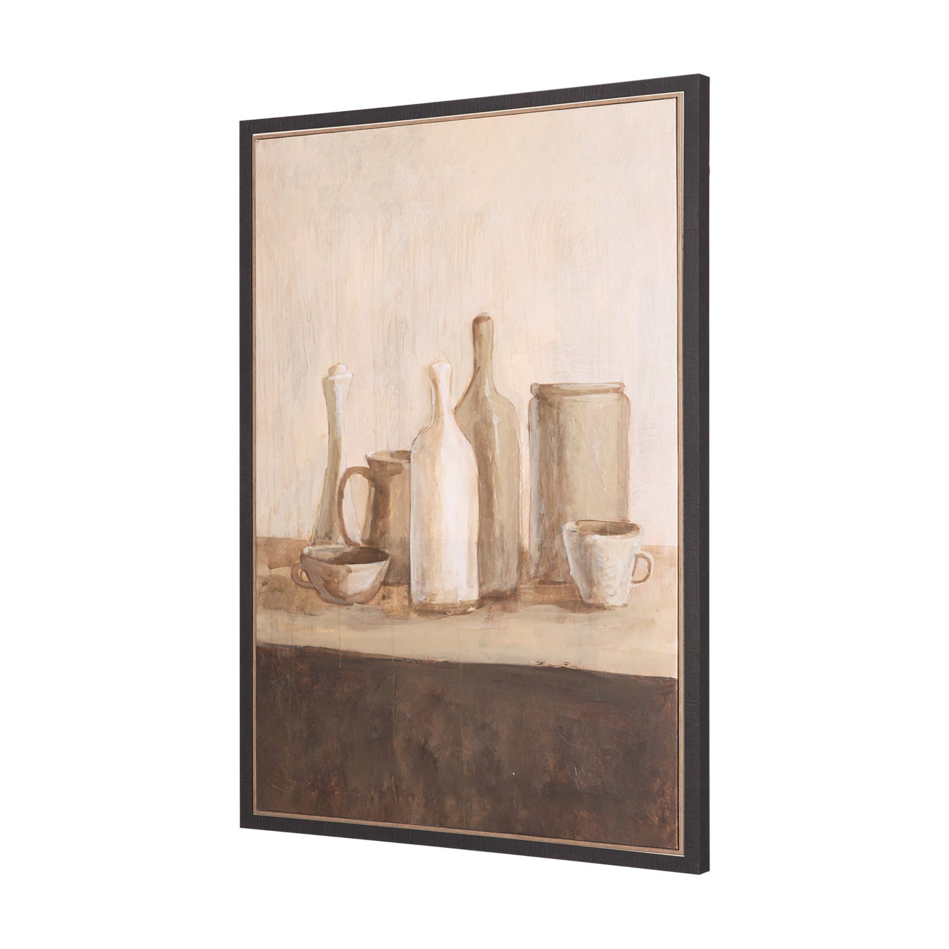 Bottled Perspective II by Mercana Studio Hand-Embellished Textured Framed Canvas Artwork — product photograph