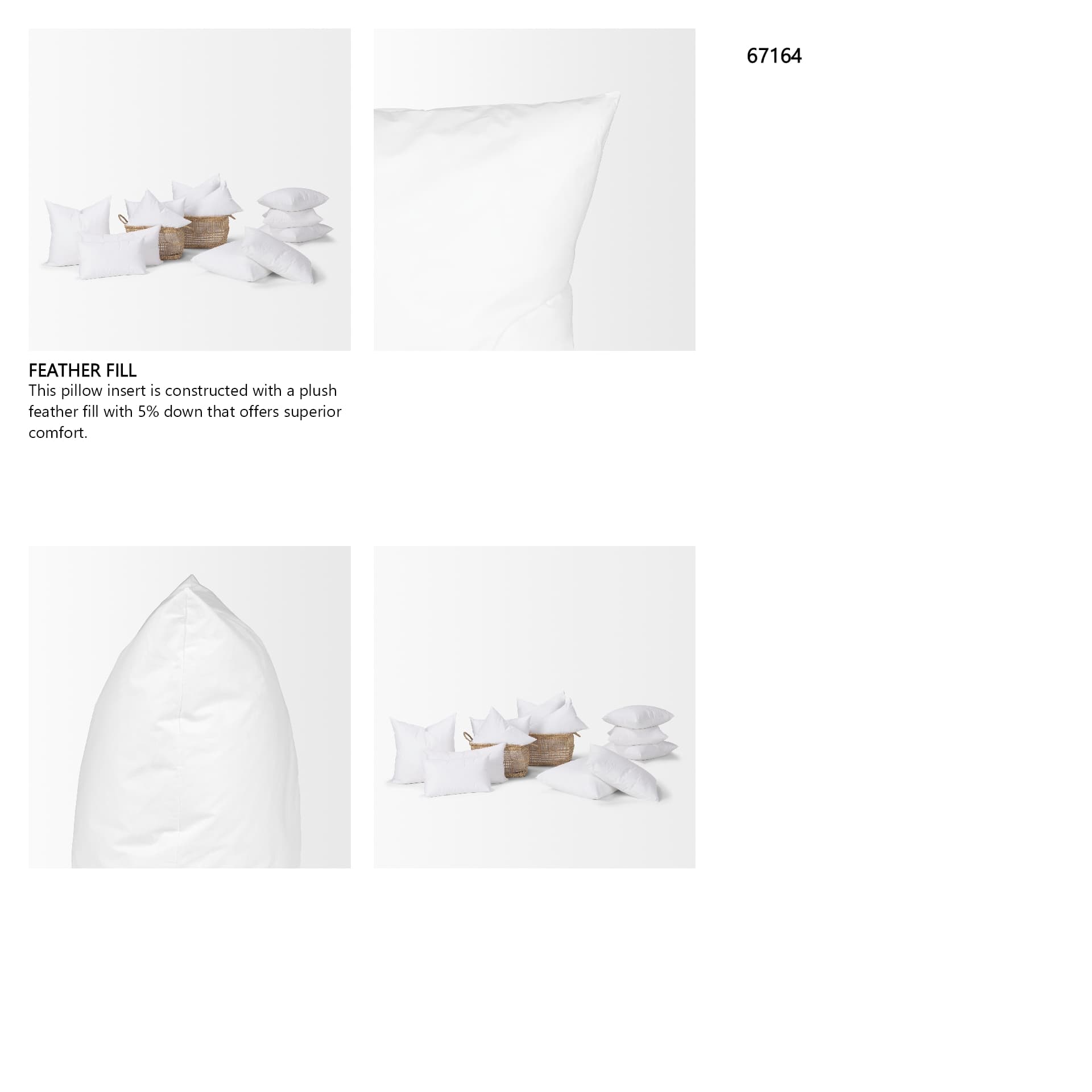 13x21 Down pillow insert — in a styled room