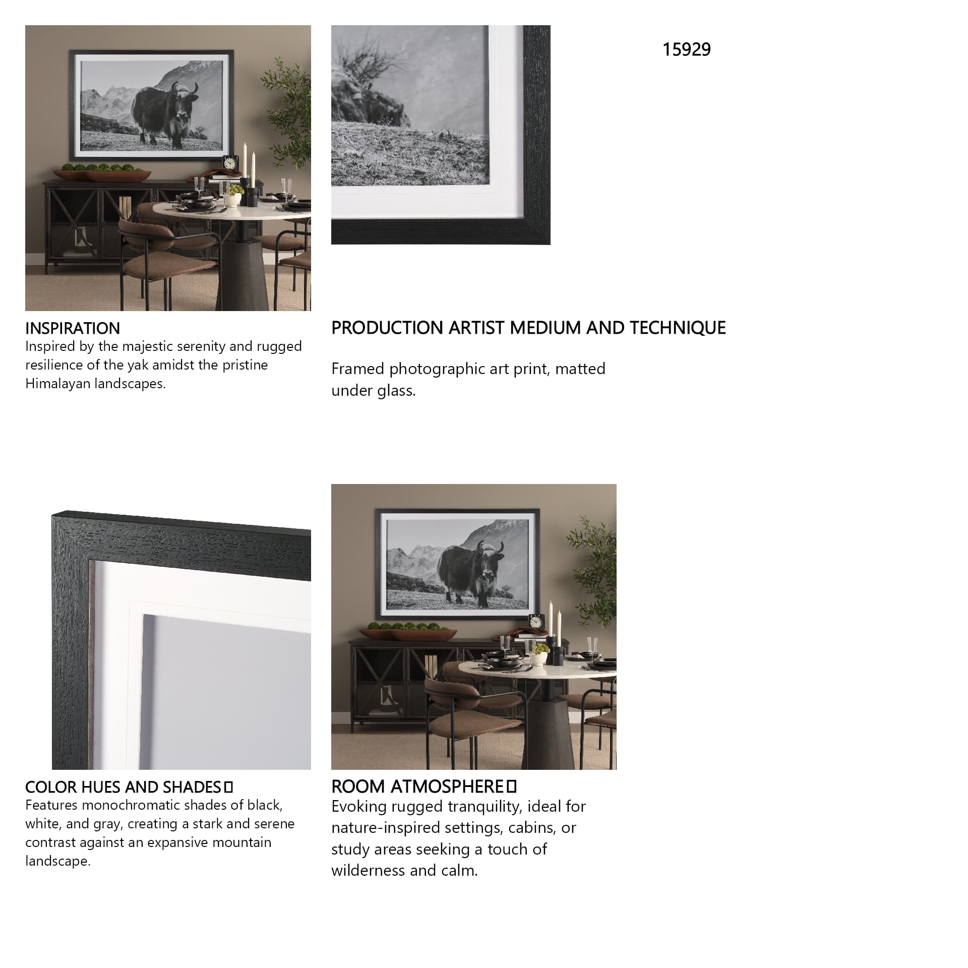 Mountain Majesty - Stance by Matt Roseveare Framed Art Print Matted under Glass — in a styled room
