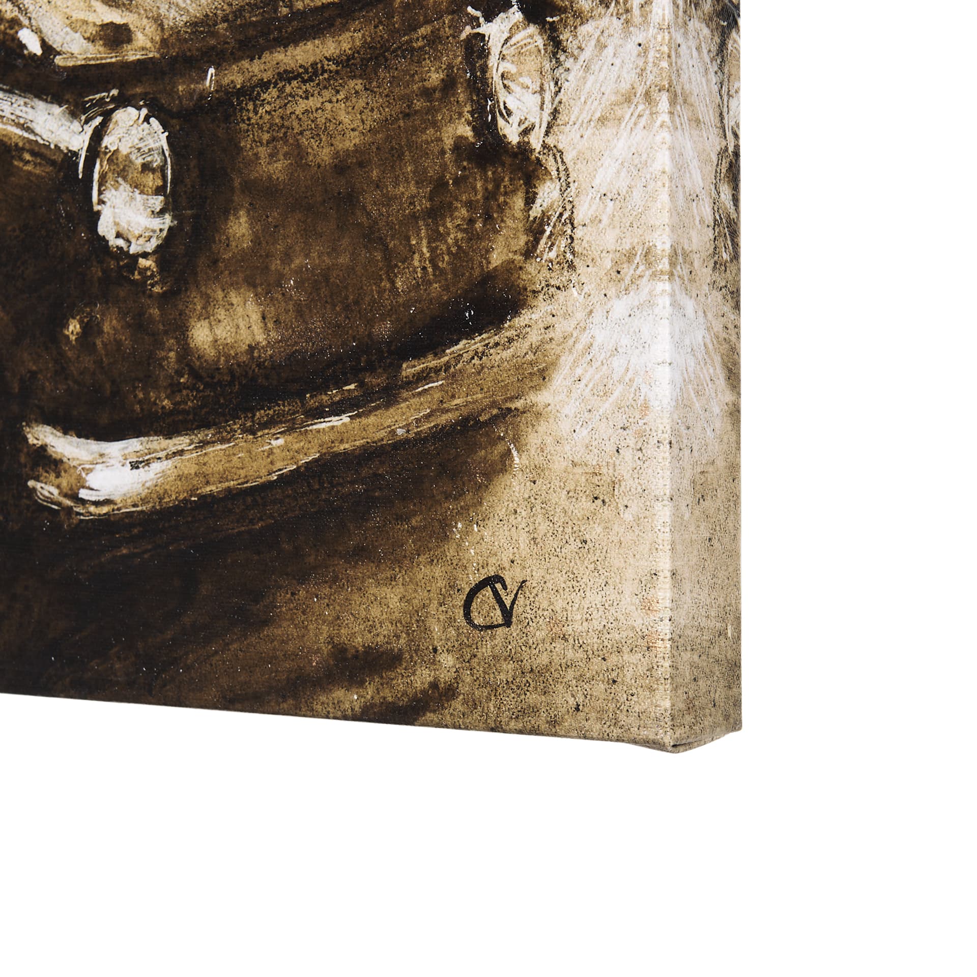Vintage Car Picture II by Mercana Studio a Hand Embellished Textured Canvas — product photograph