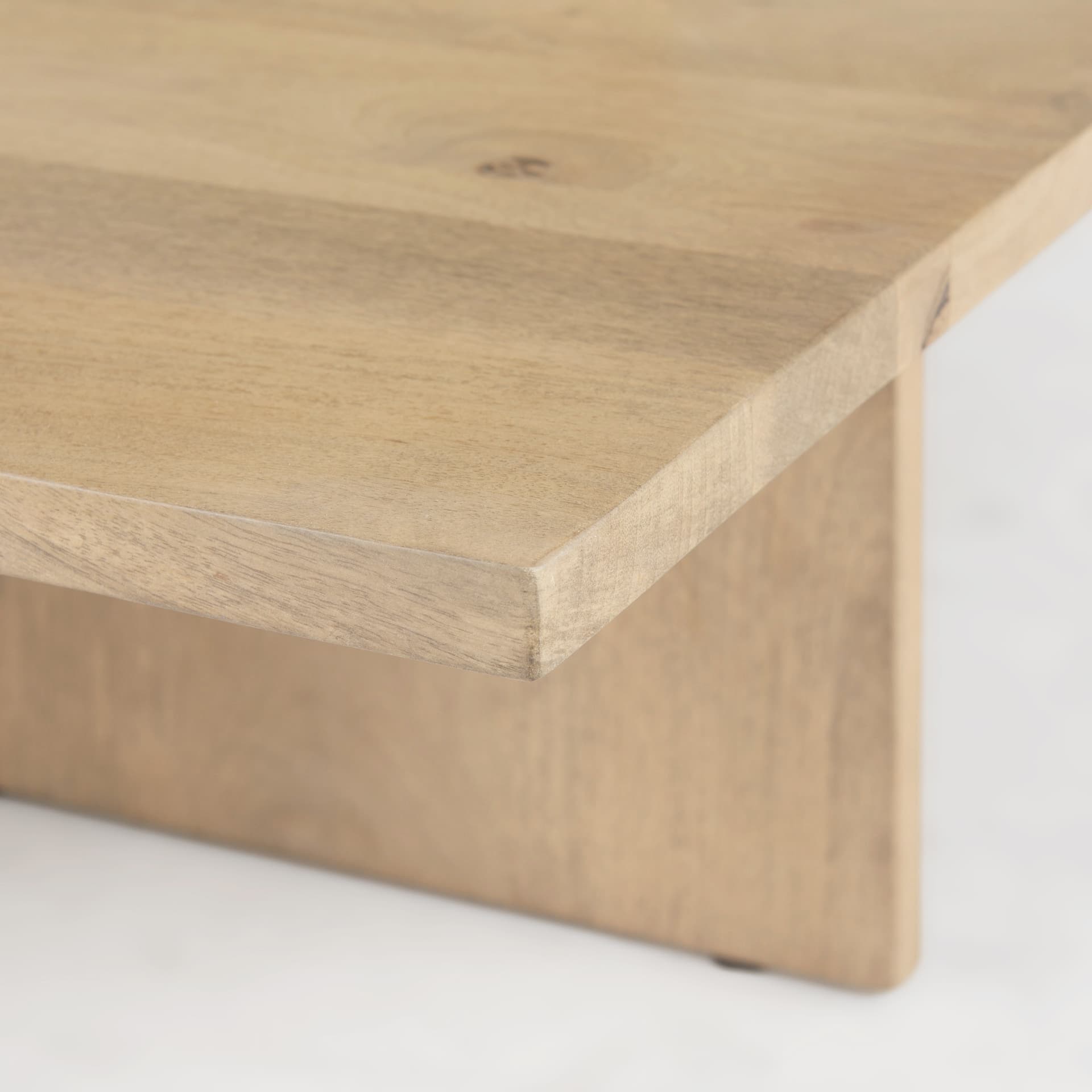 Aida 56 x 34 Rectangular Light Brown Wood Coffee Table — product photograph