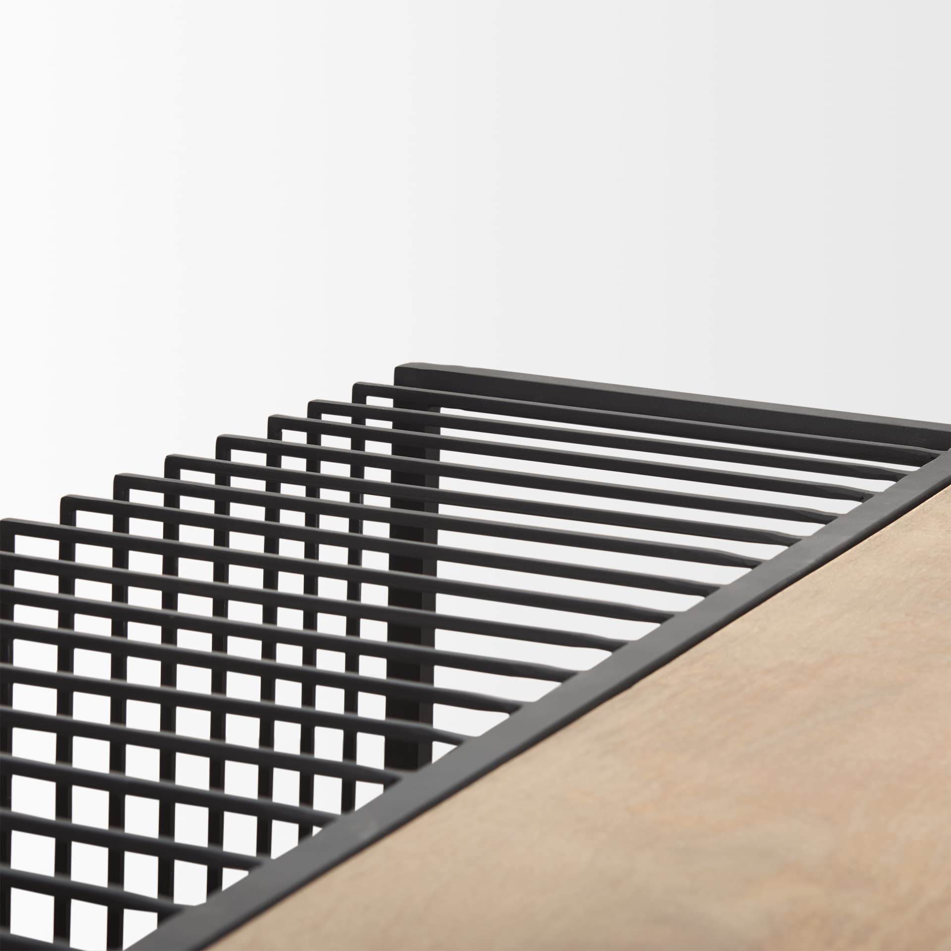 Miles Black Metal w/ Light Wood Nesting Coffee Table — product photograph