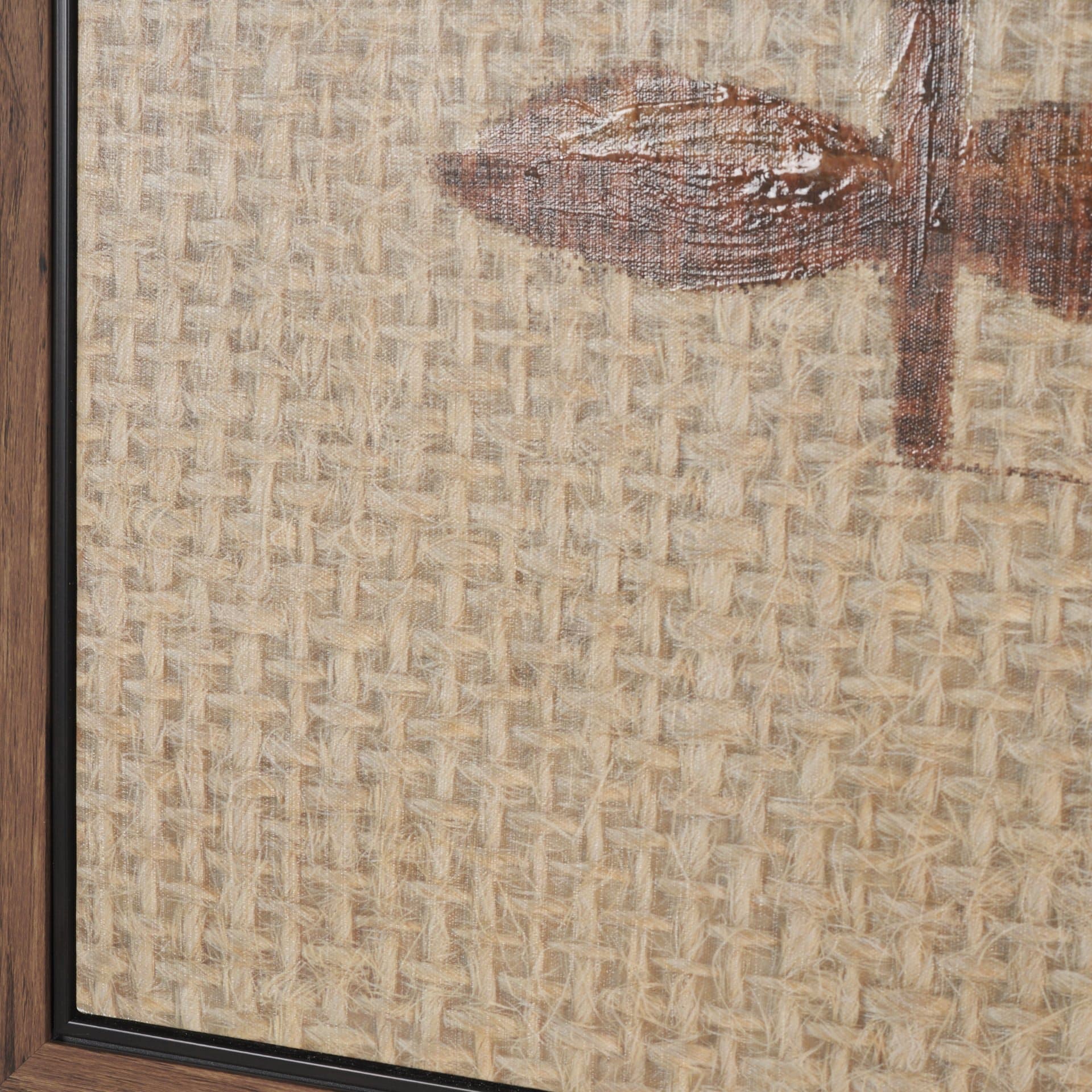 Folk Flowers by Mercana Studio Hand-Embellished Textured Framed Canvas Artwork — product photograph