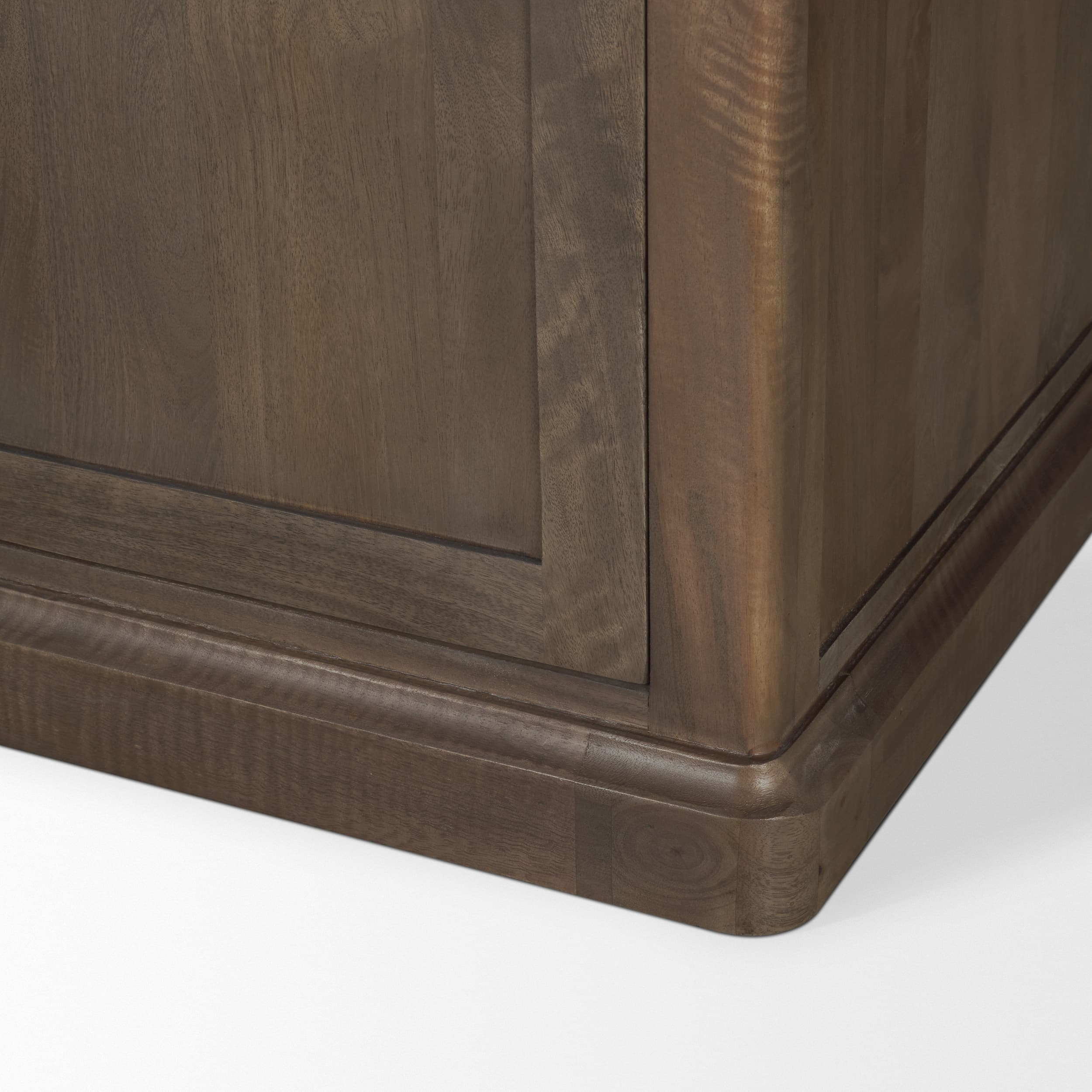 Baron Dark Brown Solid Wood w/ Antique Knobs 2-Door Accent Cabinet — product photograph
