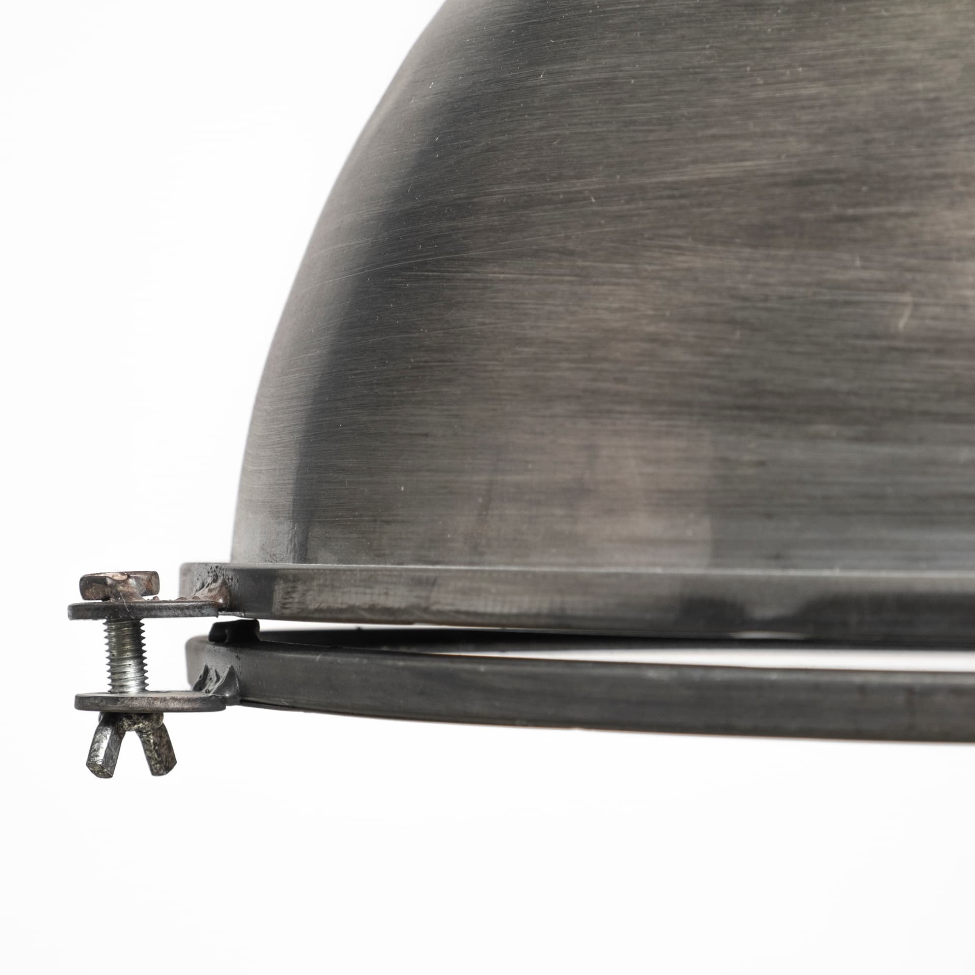 Bashaw I 17x20 Gray Toned Metal Dome Pendant Light — product photograph