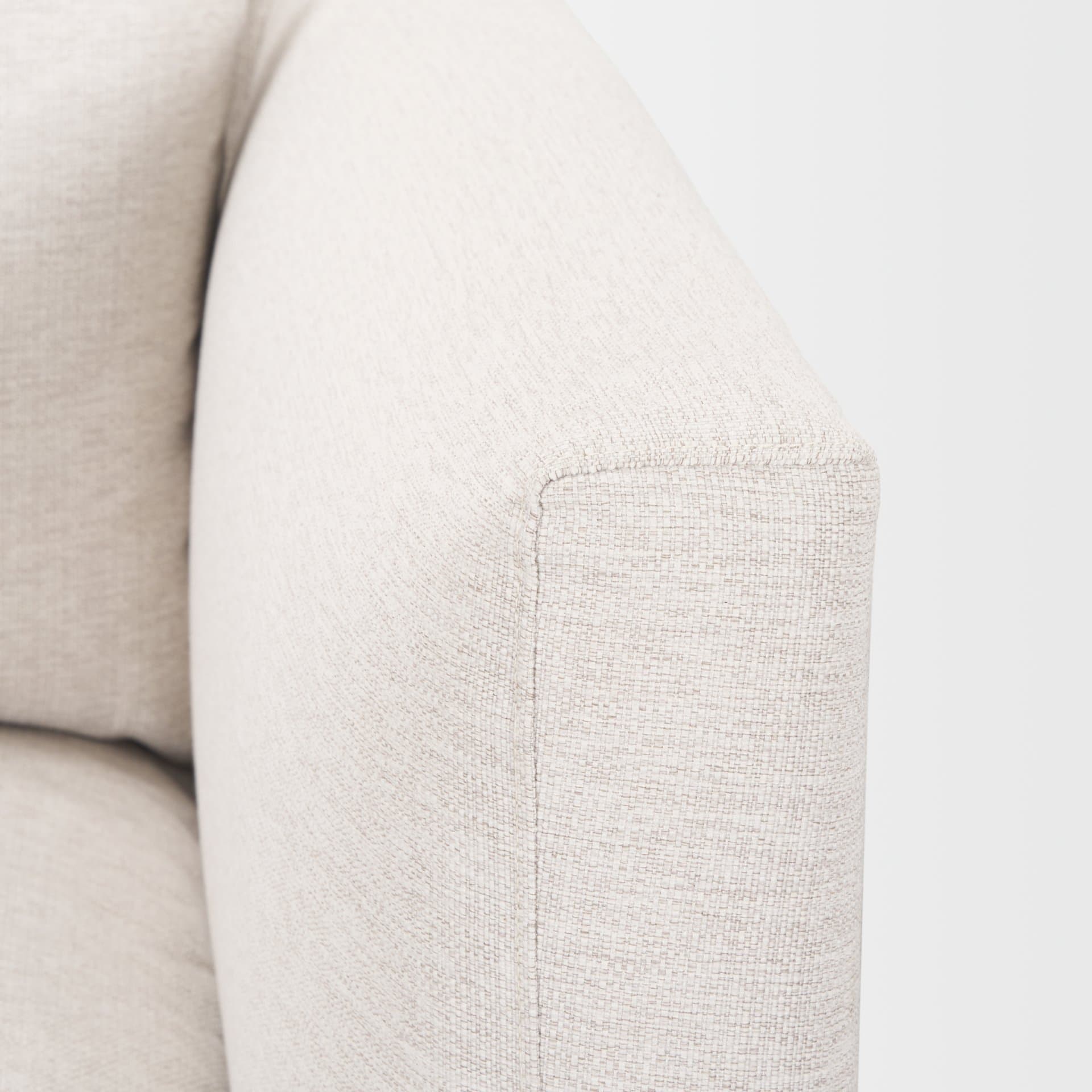 Halston Right Arm Sectional Piece Oatmeal Performance Fabric — product photograph