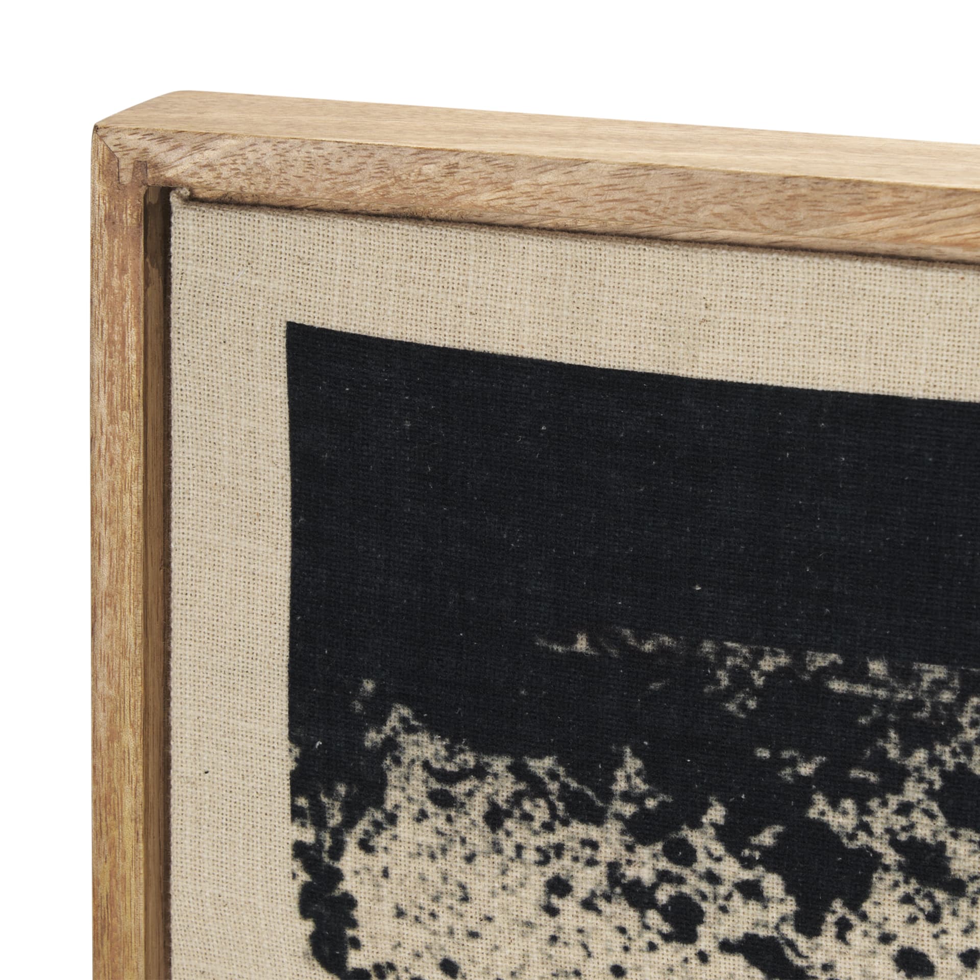 Revelin Large Fabric Collage Framed Linen Framed Wall Art — product photograph