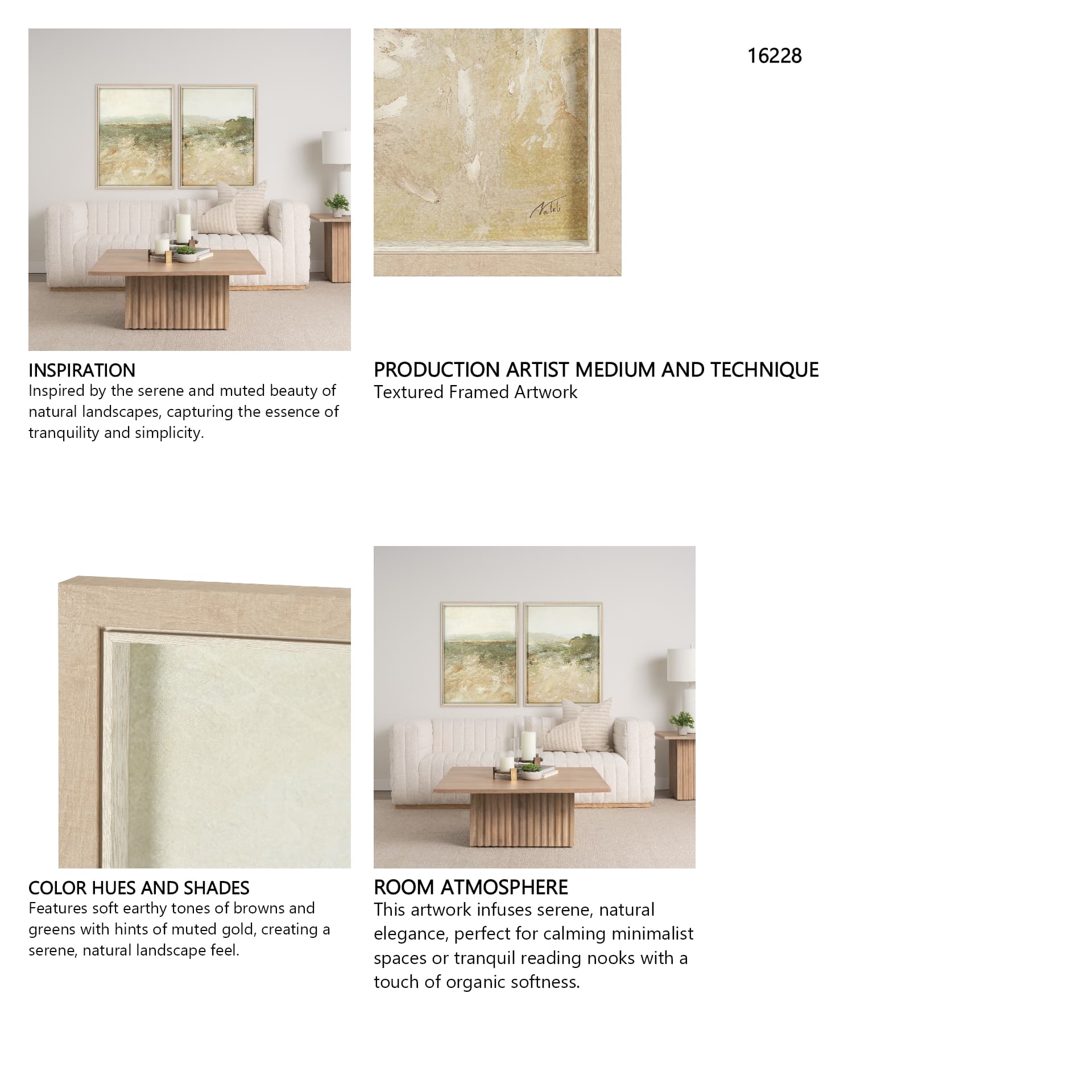 Amber Horizon I by Mercana Studio Textured Framed Artwork — in a styled room