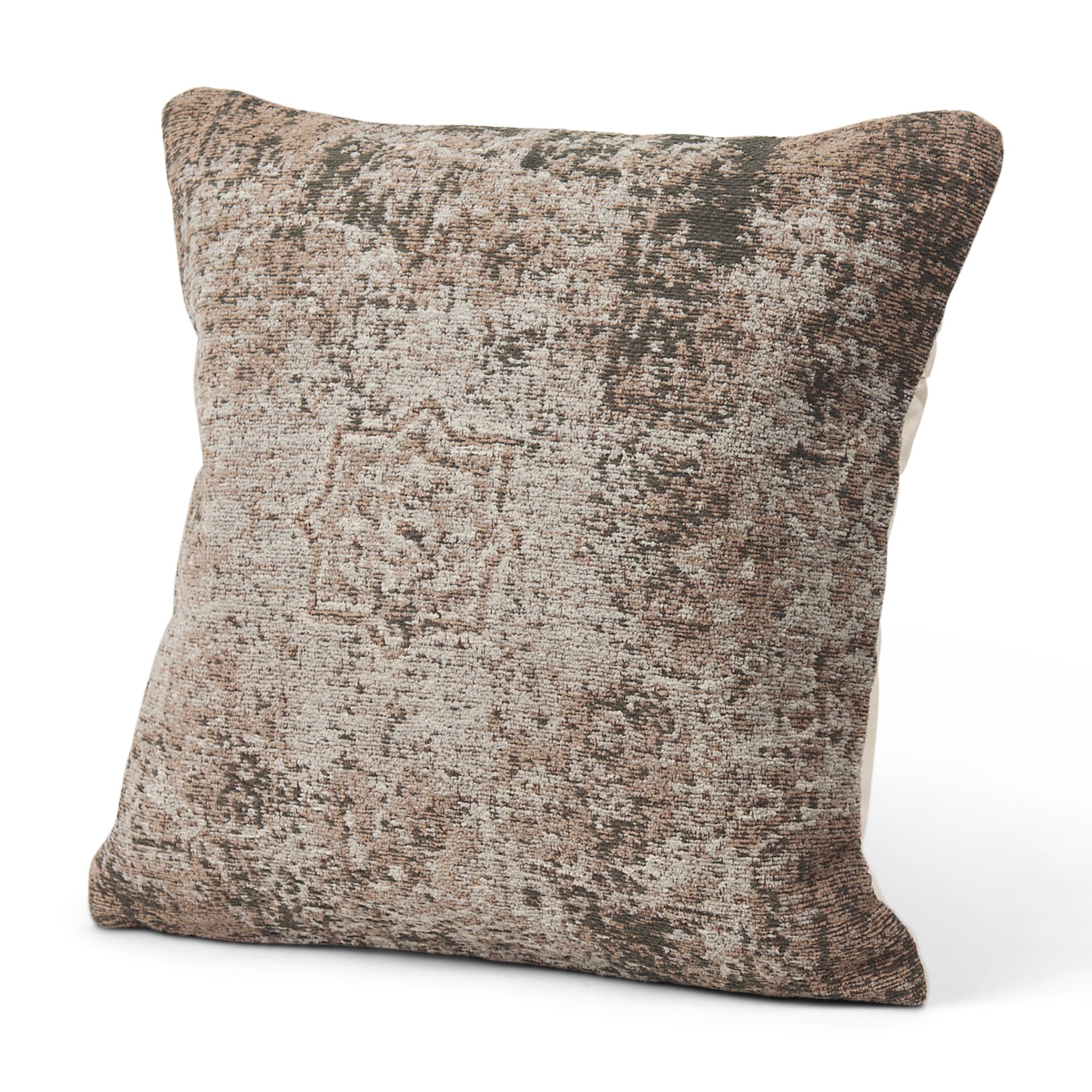 Khloe 20x20 Taupe Square Pillow Cover w/Down Filler — product photograph