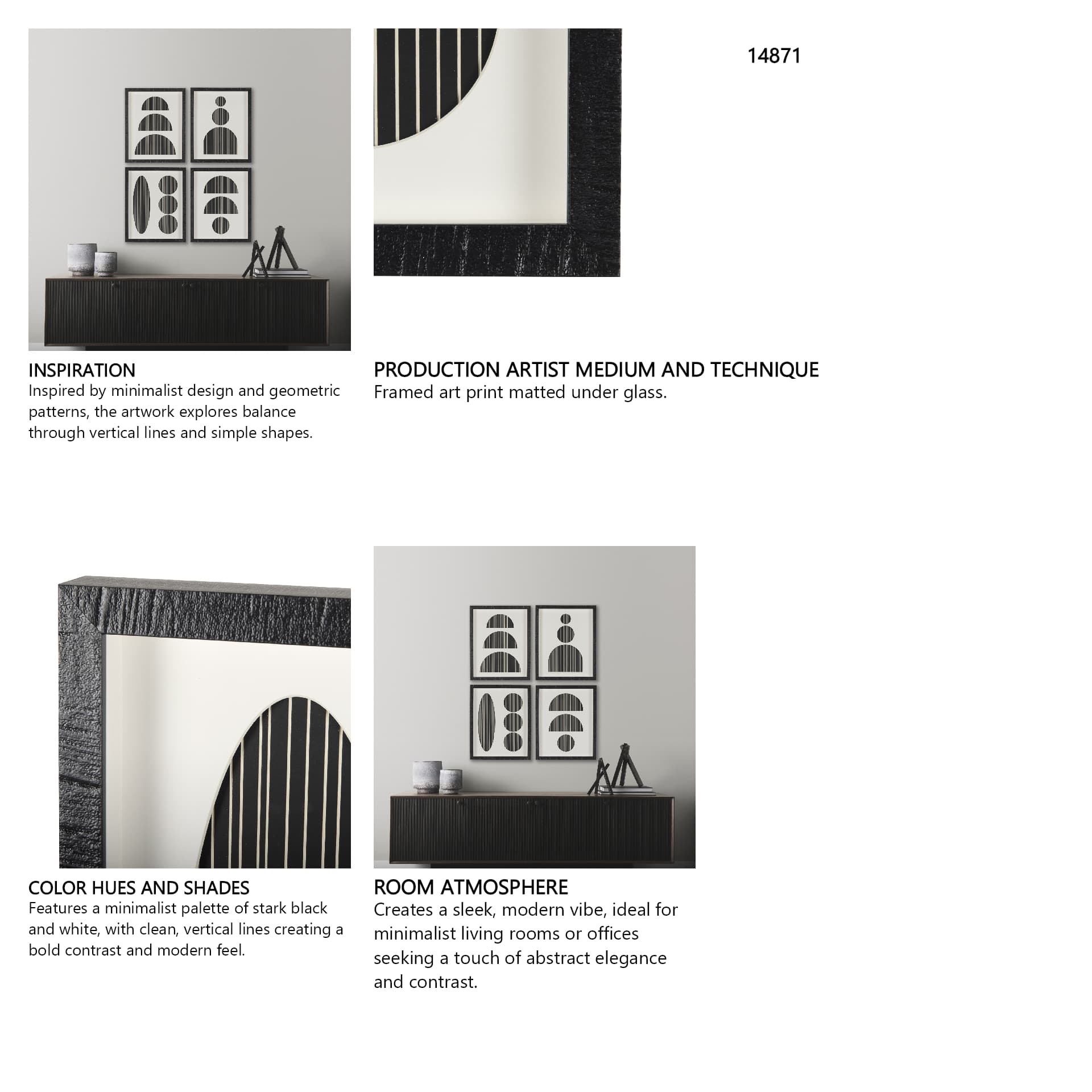 Arc & Orb 3 by Studio M a Framed Art Print Matted under Glass — in a styled room