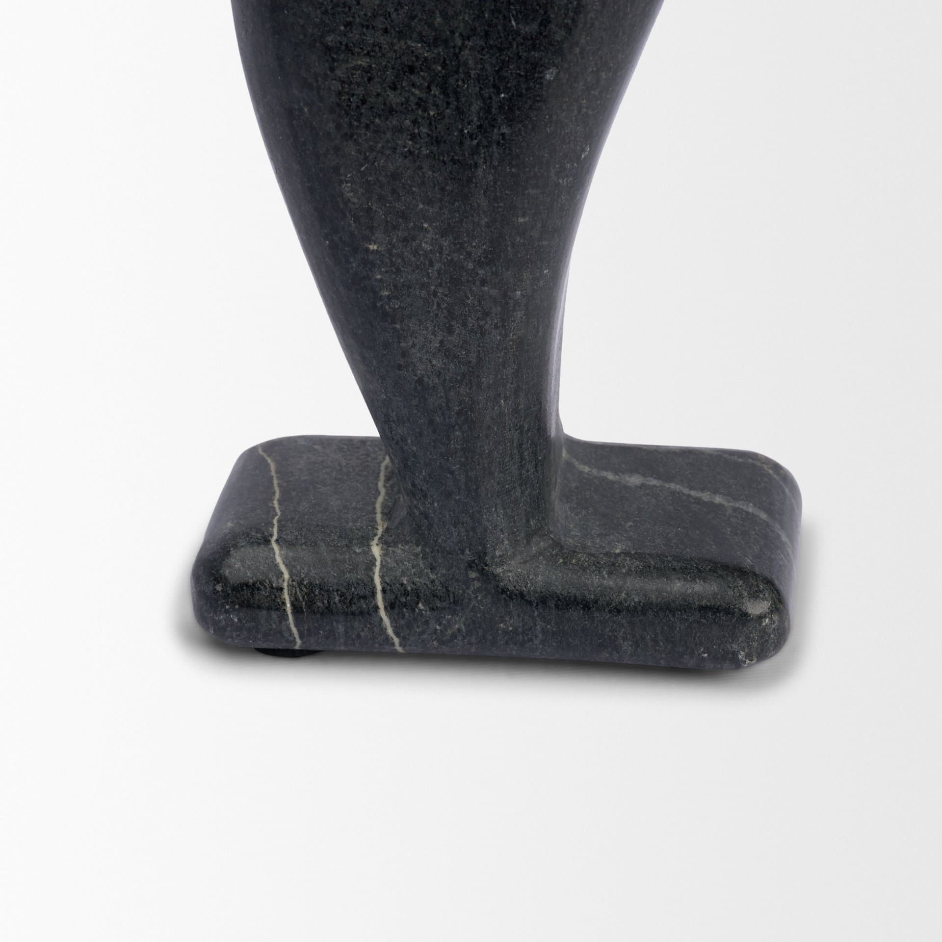 Contour Black Marble Silhouette Decorative Object — product photograph