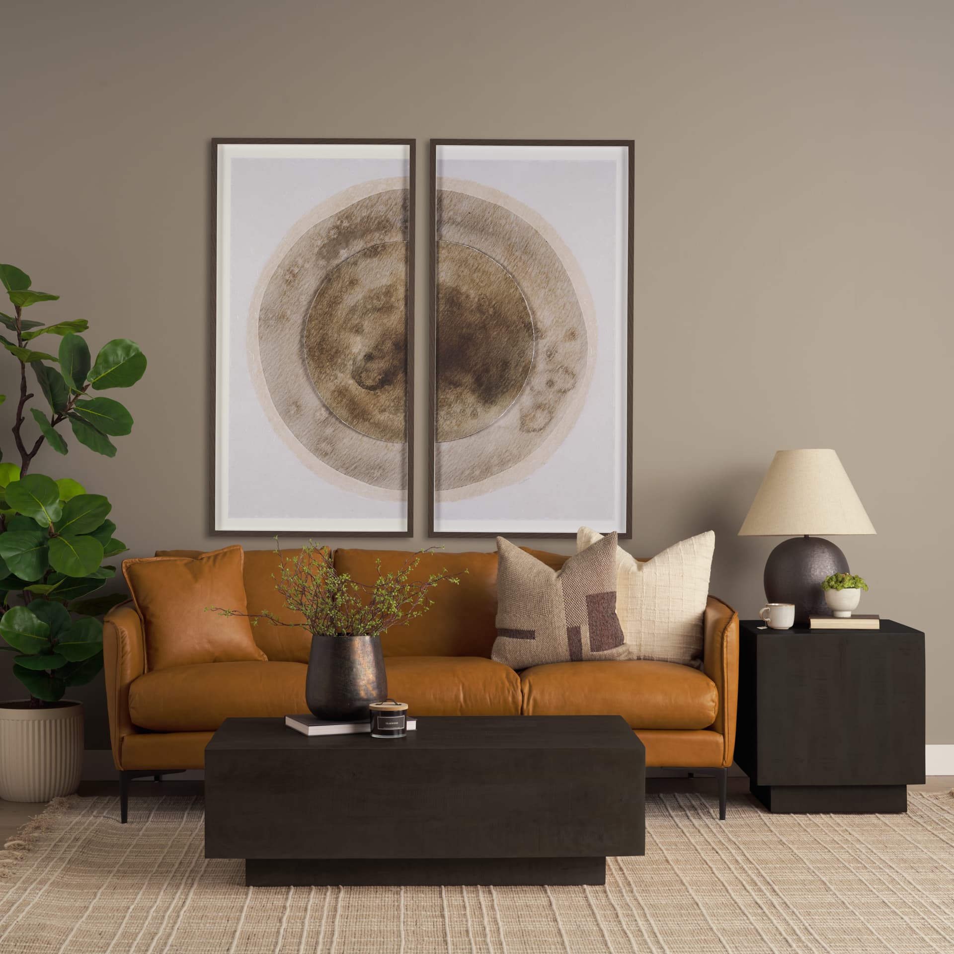 Hayden Dark Brown Wood Rectangular Coffee Table — product photograph