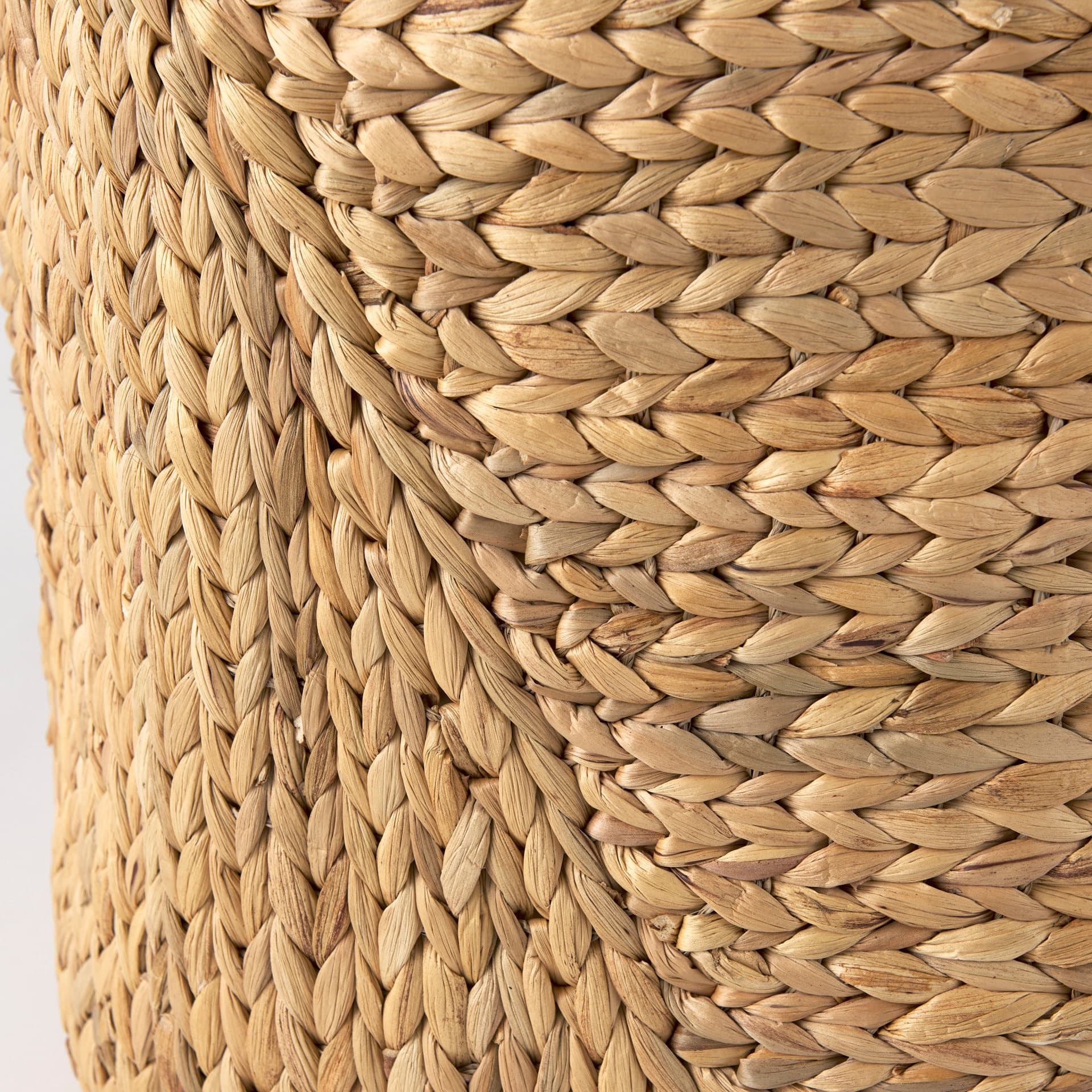 Sivan 19.7L x 19.7W x 23.6H (Set of 3) Light Brown Water Hyacinth Round Basket W/ Handles — product photograph