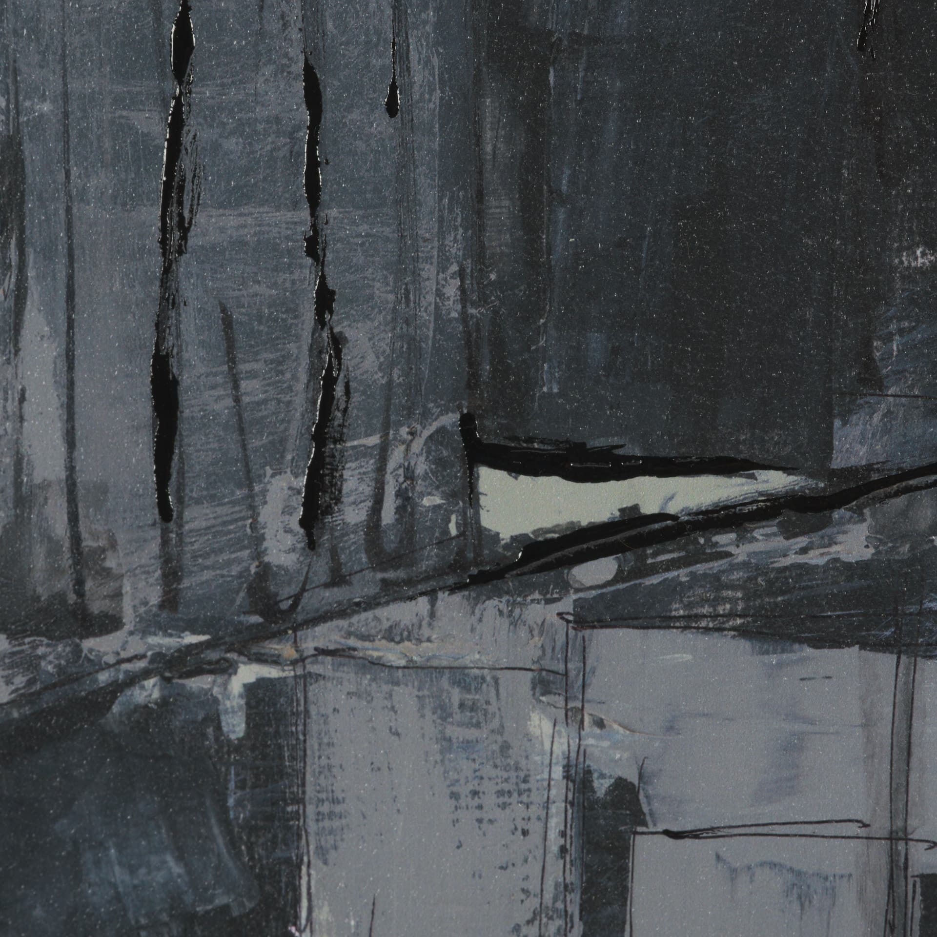 Community 1A by Mercana Studio Hand-Embellished Textured Framed Artwork Matted — product photograph