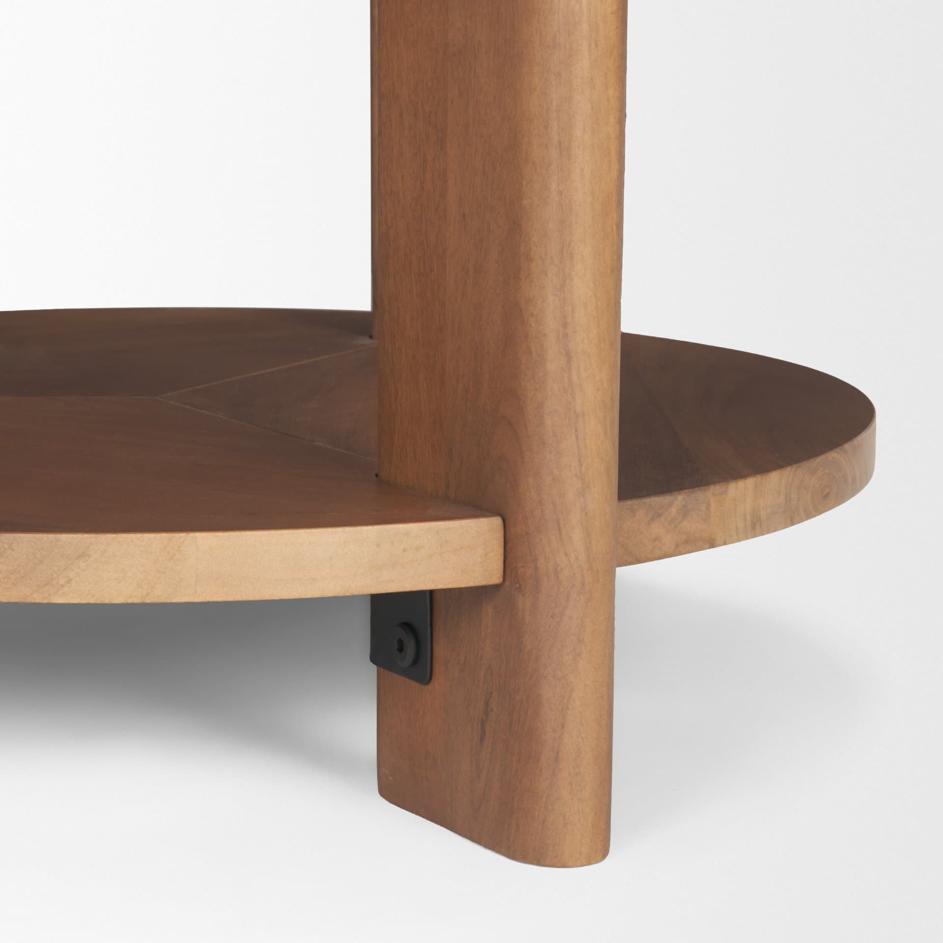 Hisako Mid Brown Open Round Accent Table — product photograph