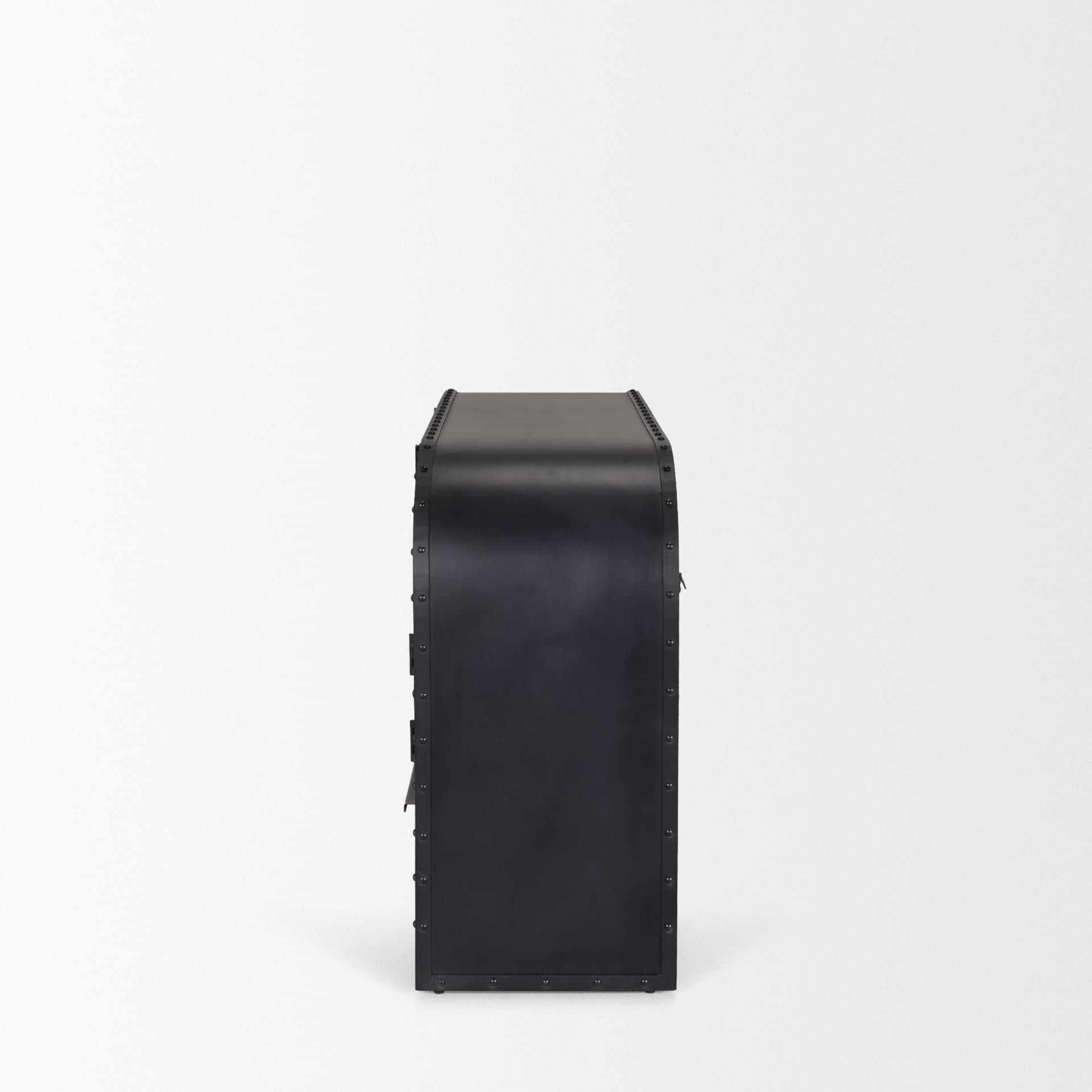 Gehry I 62.3x16.5 Black Metal Frame w/Wood Accent 4 Cabinet Door Two Drawer Sideboard — product photograph