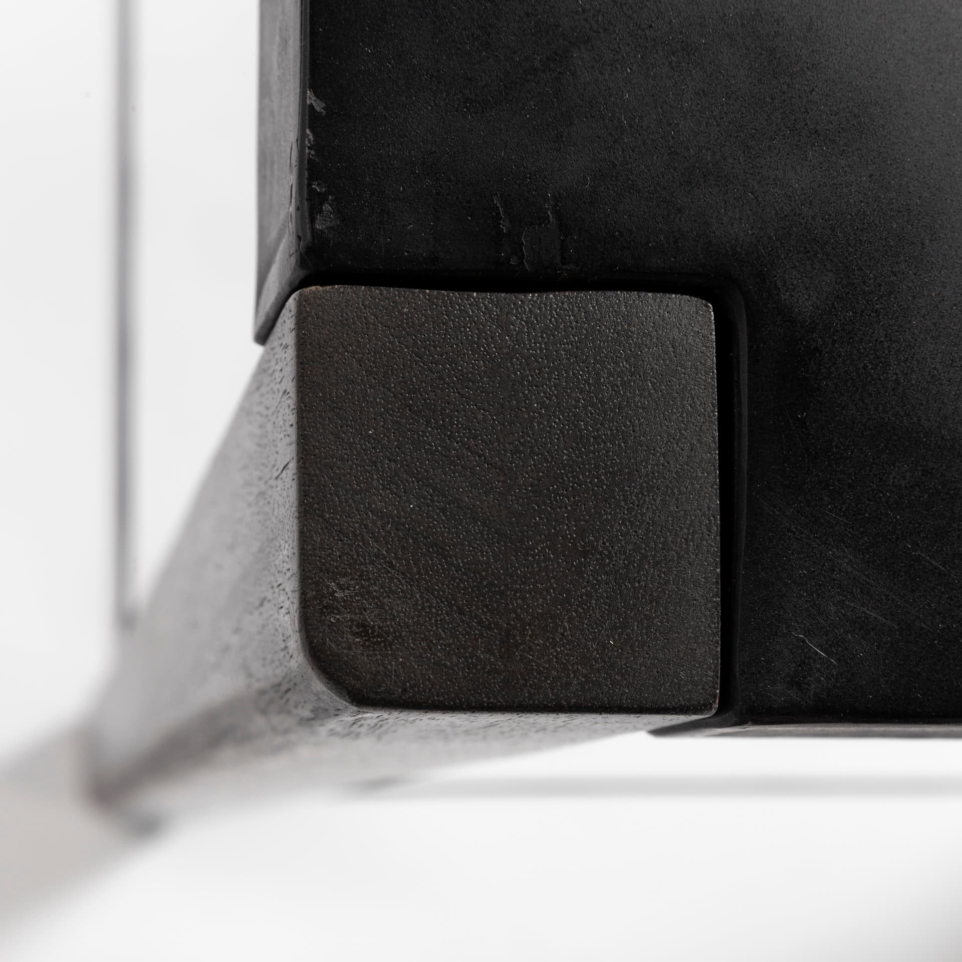 Nell Backless 30in Seat Bar Stool | Black Metal w/ Dark Brown Wood — product photograph