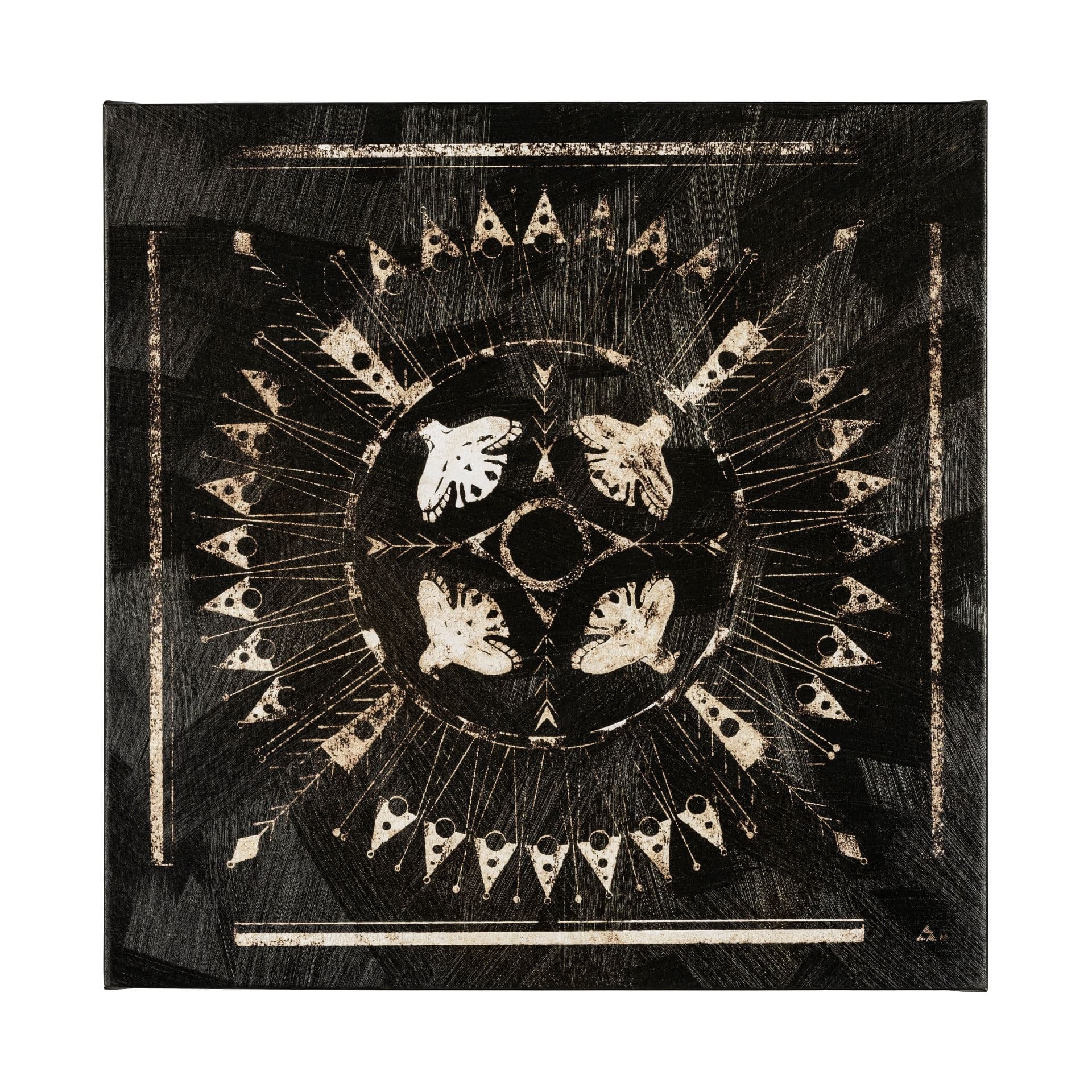 Sandpainting-Ink I by Chad Mackay a Hand Embellished Textured Canvas — product photograph