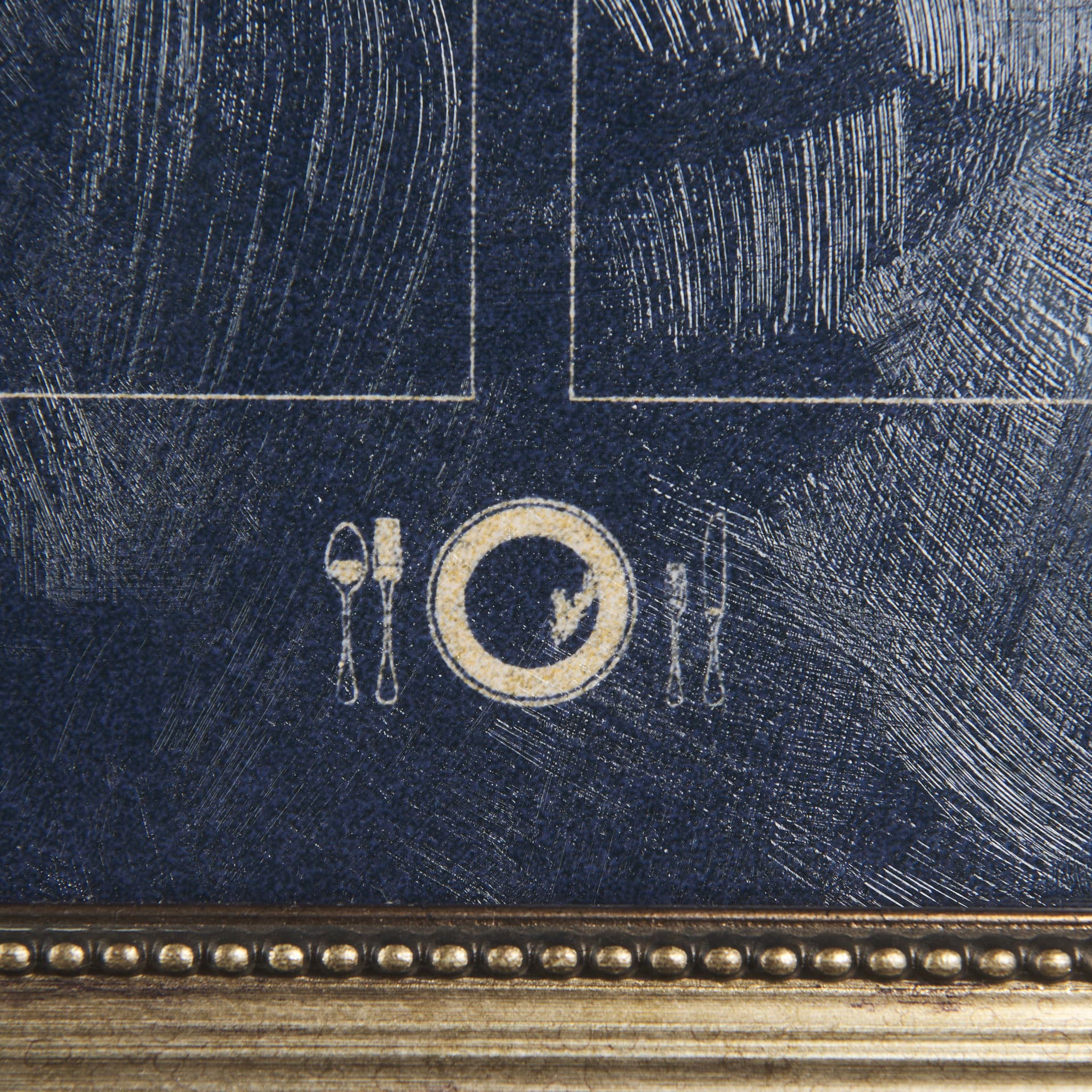 MENU II by Mercana Studio a Hand Embellished Textured Framed Art Print Matted under Glass — product photograph