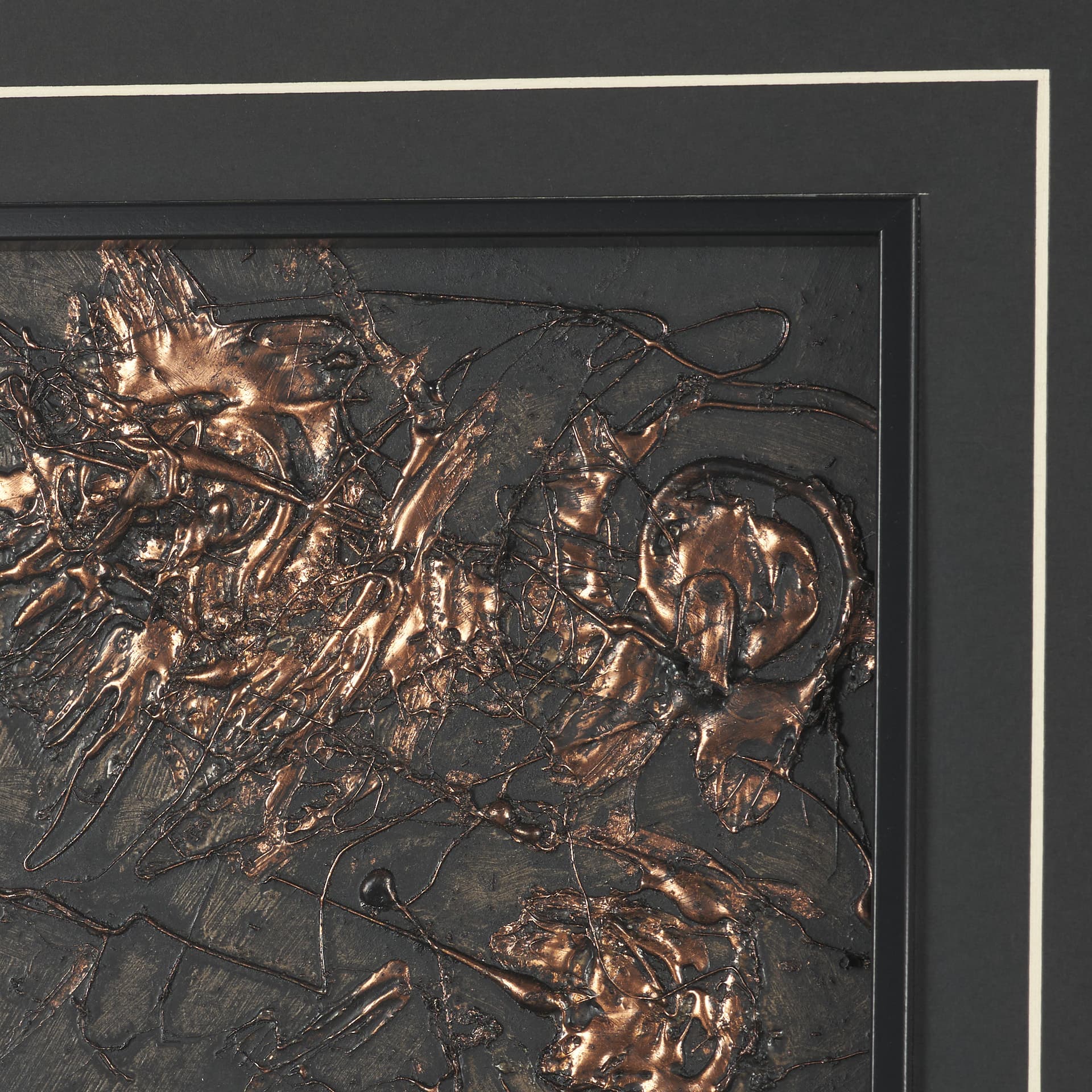 Gilded II by Mercana Studio Handmade Original Framed Artwork Matted under Glass — product photograph